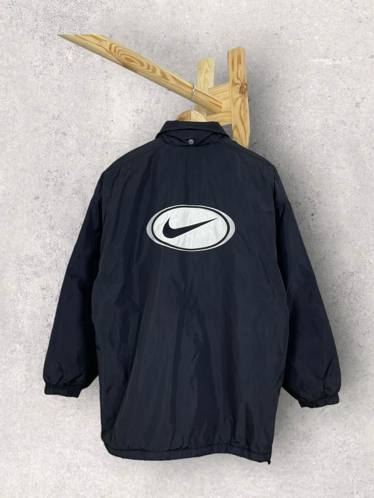 Nike Vintage 90s Nike Oversized Jacket Big Swoosh Streetwear Size US L / EU 52-54 / 3 - 1 Thumbnail