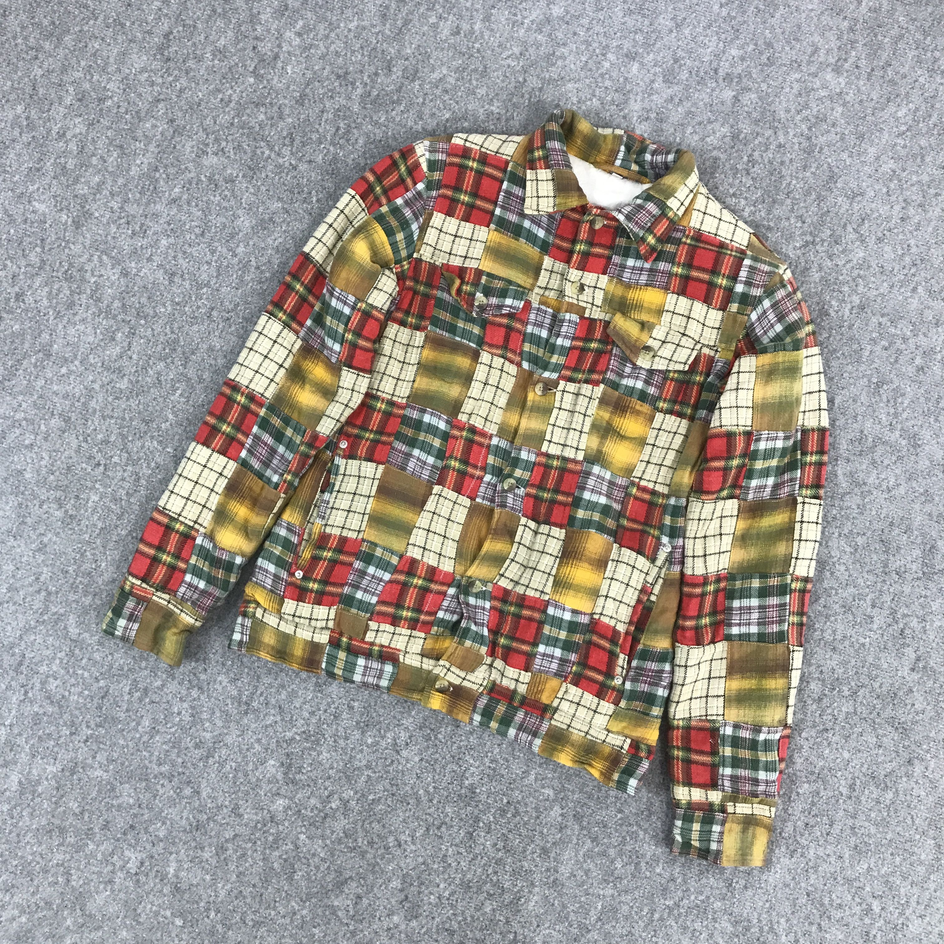 Designer × Japanese Brand JAPANESE BRAND PATCHWORK BUTTON UP JACKET Size US M / EU 48-50 / 2 - 5 Thumbnail