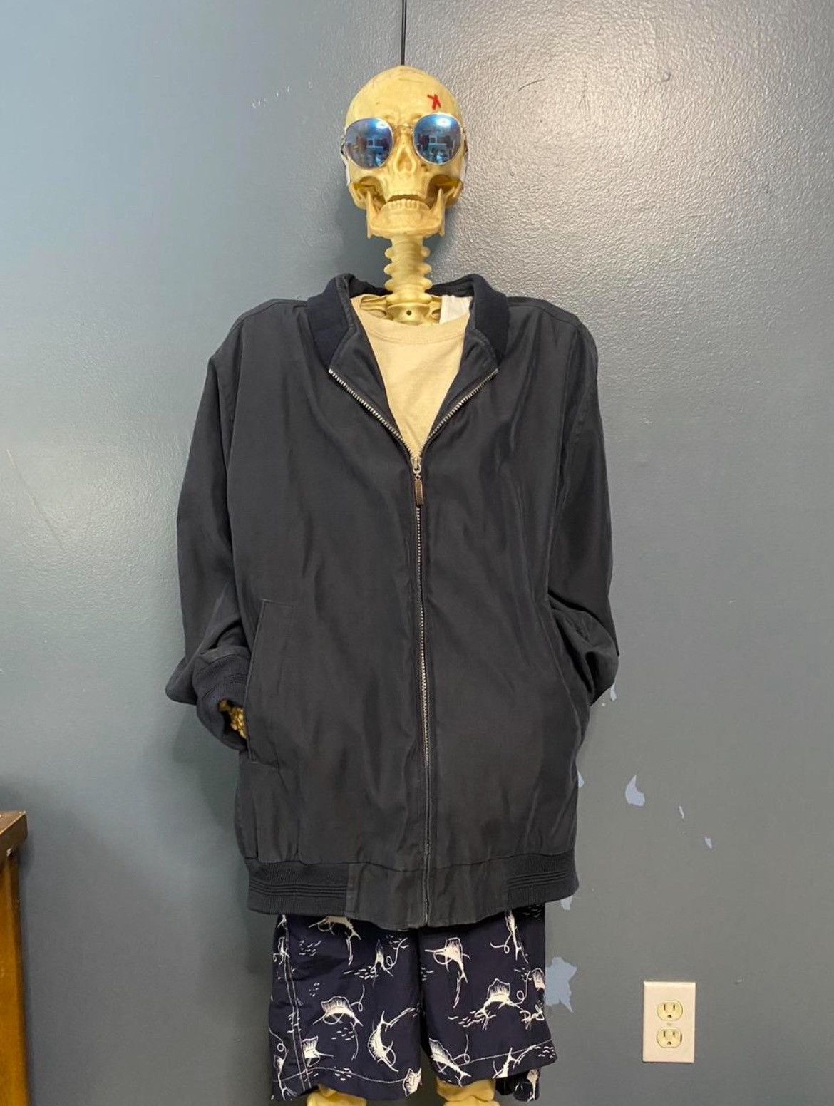 Other Navy Blue Vintage Bomber Jacket by Canson Size US M / EU 48-50 / 2 - 1 Thumbnail