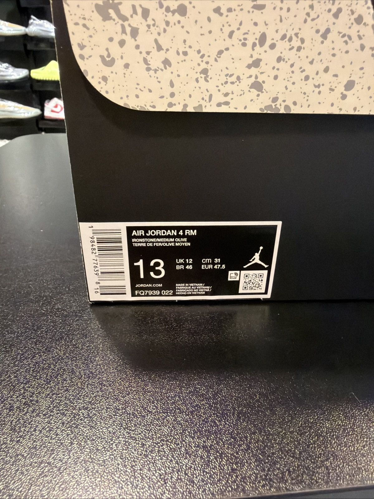 Jordan Brand Air Jordan 4 RM 'Ironstone' Travis Brown Sneakers, Size 13 Size US 13 / EU 46 - 11 Thumbnail