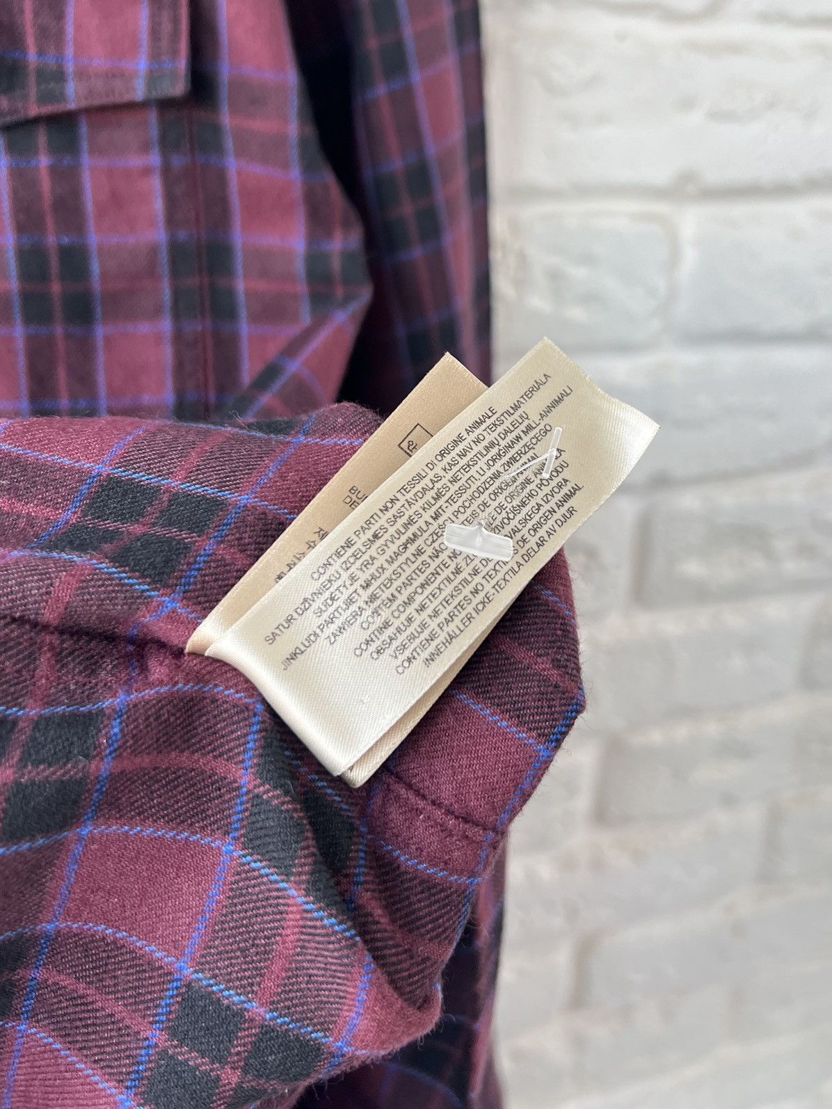Burberry Burberry Brit Checked Wool Button Up Shirt Size US M / EU 48-50 / 2 - 8 Thumbnail