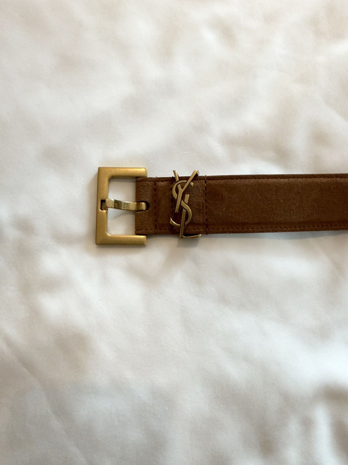 Saint Laurent Paris SAINT LAURENT CASSANDRE SUEDE BELT Size ONE SIZE - 7 Thumbnail