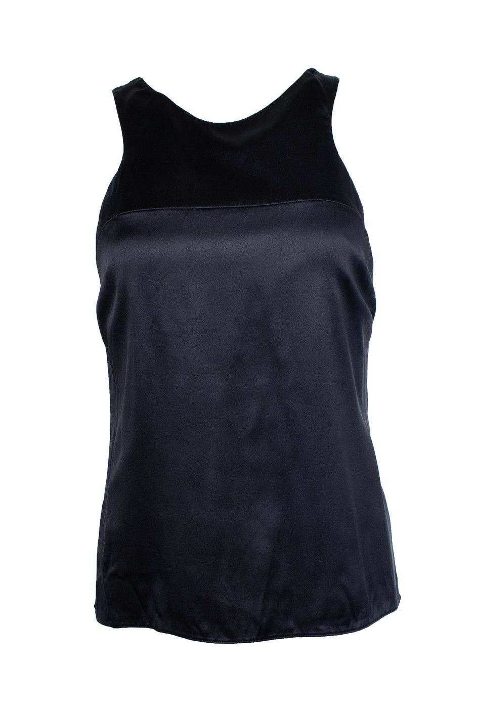 Chanel Chanel, black silk top with bow on the back Size S / US 4 / IT 40 - 2 Thumbnail