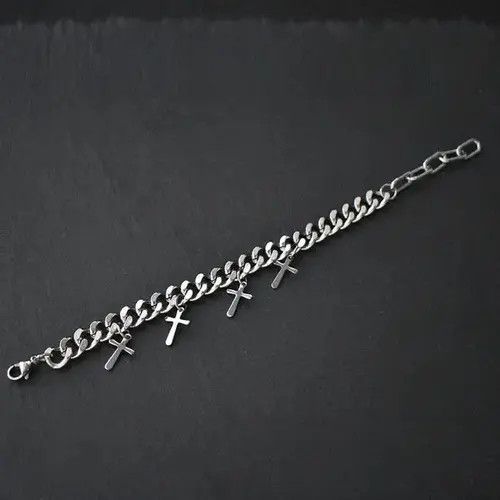 Designer × Jewelry Titanium Steel Link Chain Necklace for Men Women Size ONE SIZE - 4 Thumbnail