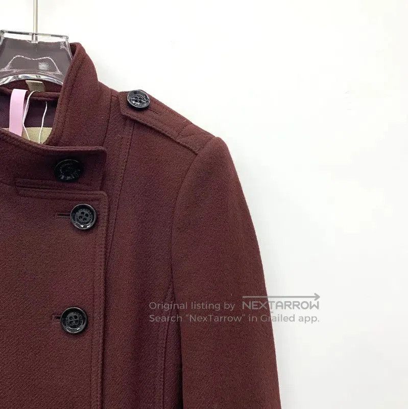 Burberry Burberry Red Wool Women's Coat. Size S / US 4 / IT 40 - 3 Thumbnail