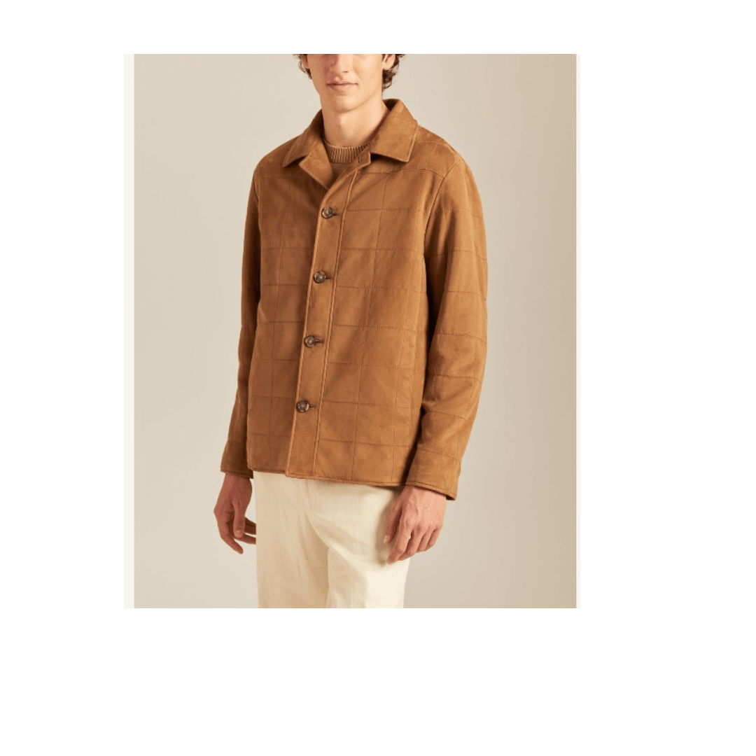 Loro Piana o1srvl11e1224 Quilted Shirt Bomber Jacket in Brown Size US L / EU 52-54 / 3 - 2 Thumbnail