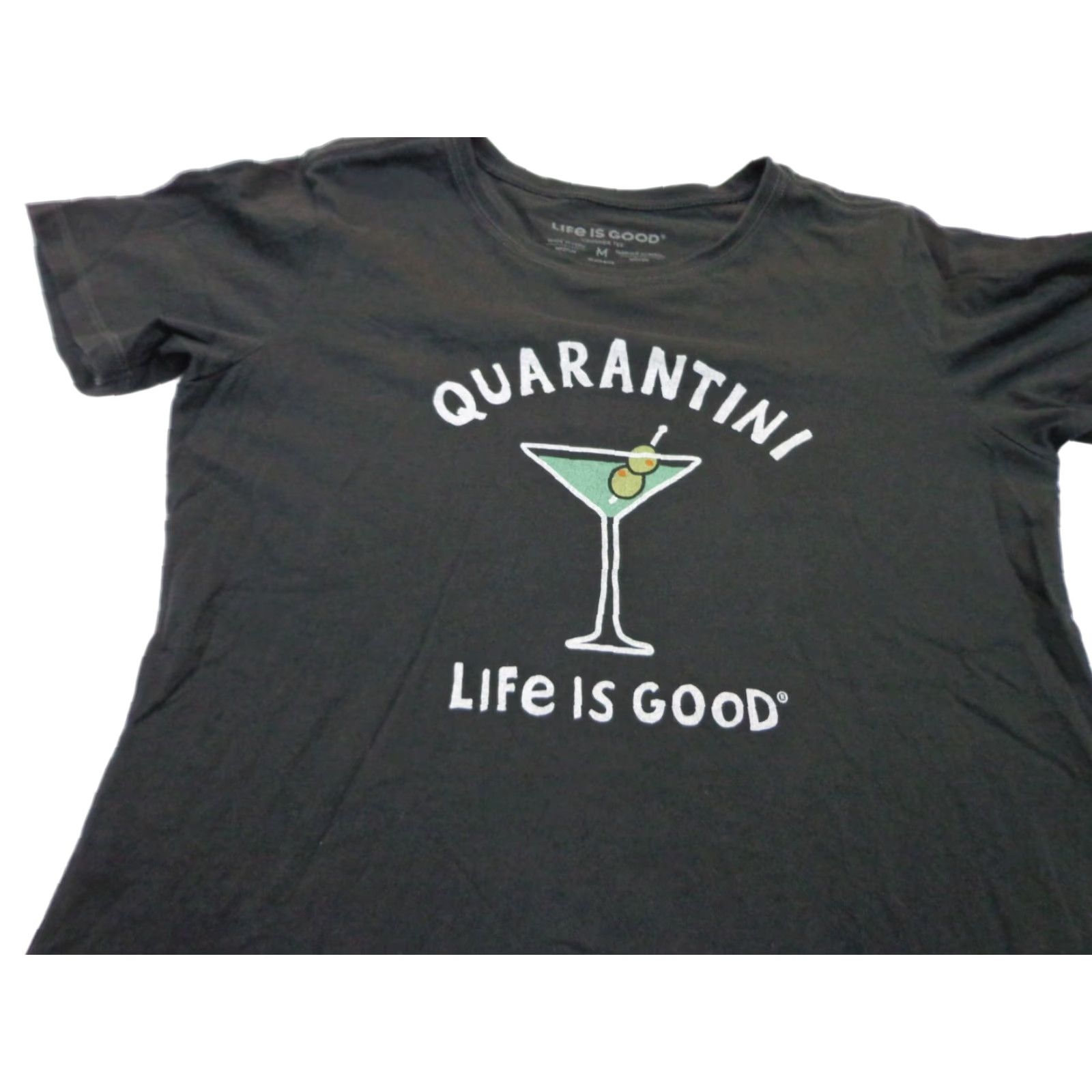Life is Good Life is Good Women's Tee V-Neck Short Sleeve Cotton Black Size M Shirt Casual Size S / US 4 / IT 40 - 1 Thumbnail