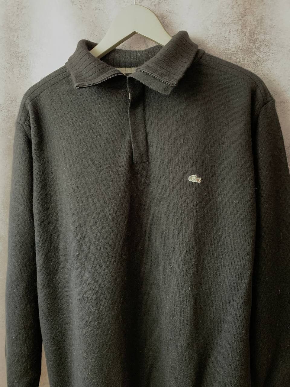Lacoste × Vintage Lacoste Silver Label 1/4 Zip Wool Sweater Devanlay Vintage Size US XXL / EU 58 / 5 - 4 Thumbnail