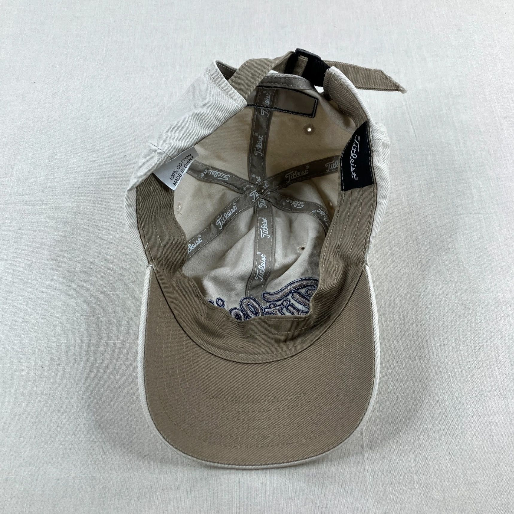 Titleist Titleist Hat Mens Strap Back Khaki Beige Tan Footjoy Golf Dad Cap Performance Size ONE SIZE - 7 Thumbnail
