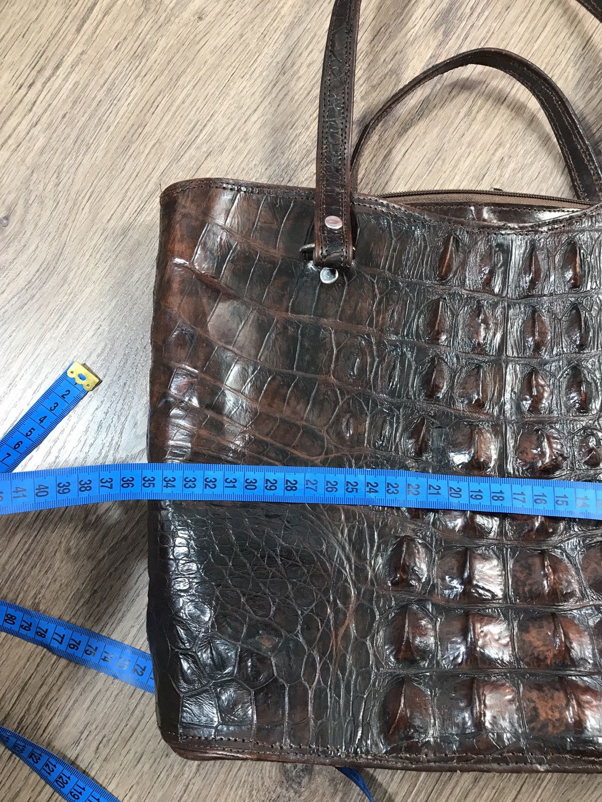 Leather × Vintage Vintage Crocodile Leather Bag Size ONE SIZE - 11 Thumbnail