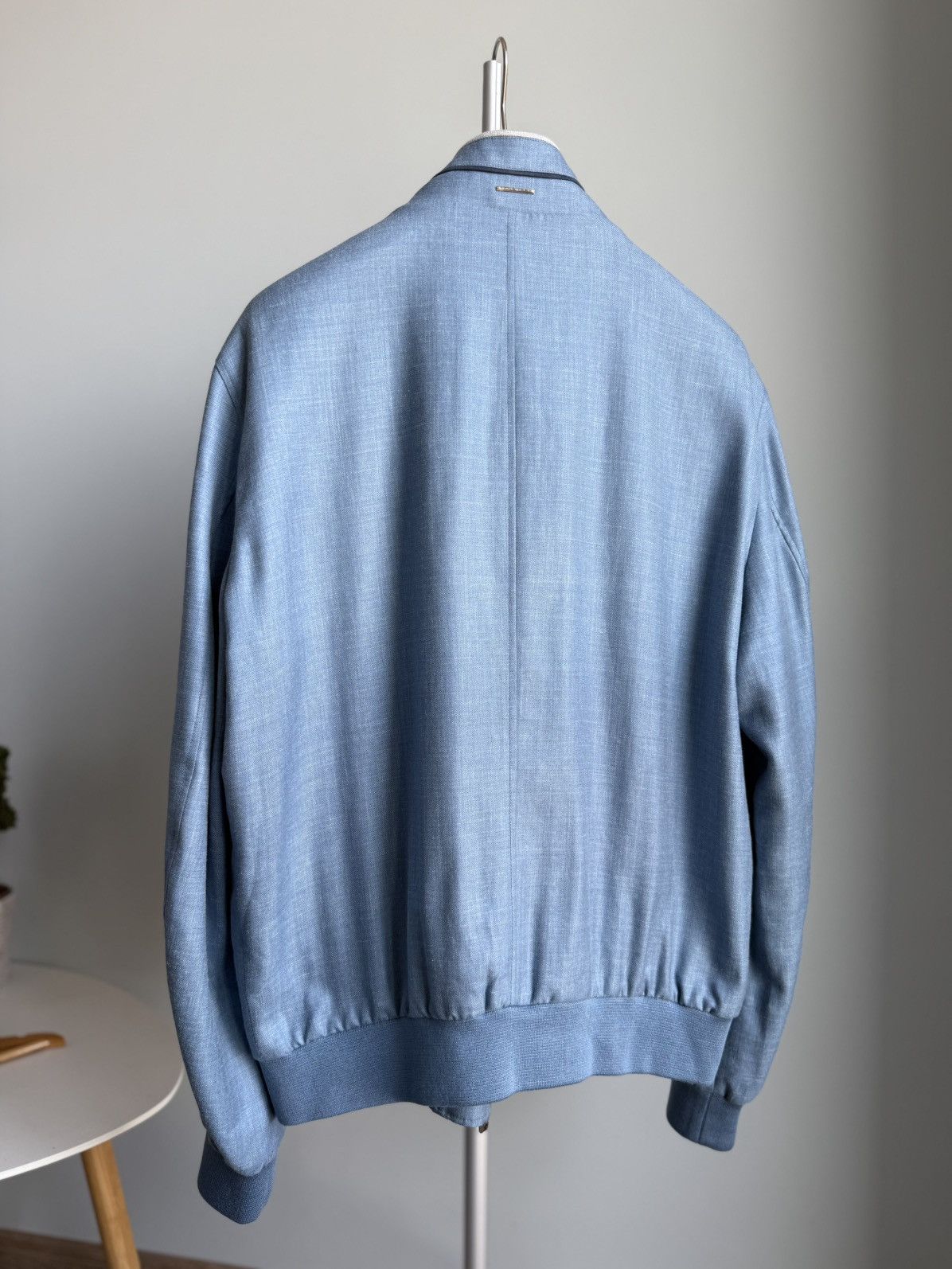 Stefano Ricci RRP~$5790 Stefano Ricci Wool Silk Linen Bomber Jacket Zip Size US L / EU 52-54 / 3 - 17 Thumbnail