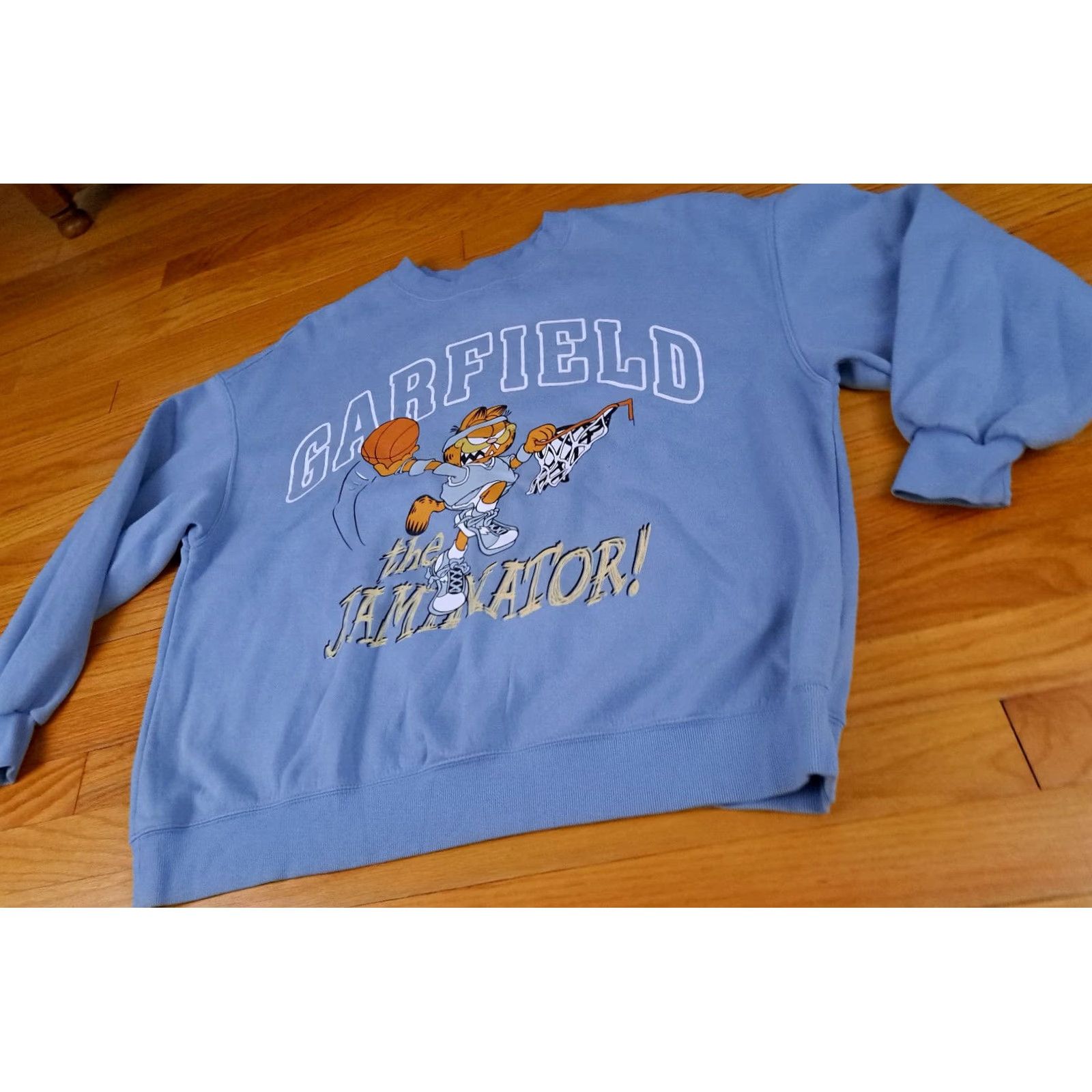 X-LARGE Garfield Sweatshirt x-large Basketball Unisex Adults XL Blue Pullover"} Size US XL / EU 56 / 4 - 3 Thumbnail