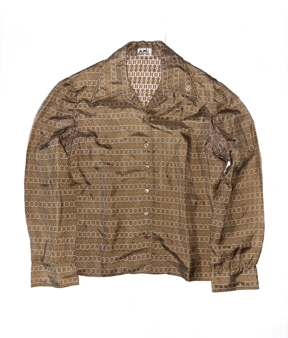 Hermes Hermes Chain Silk Shirt Size S / US 4 / IT 40 - 1 Thumbnail