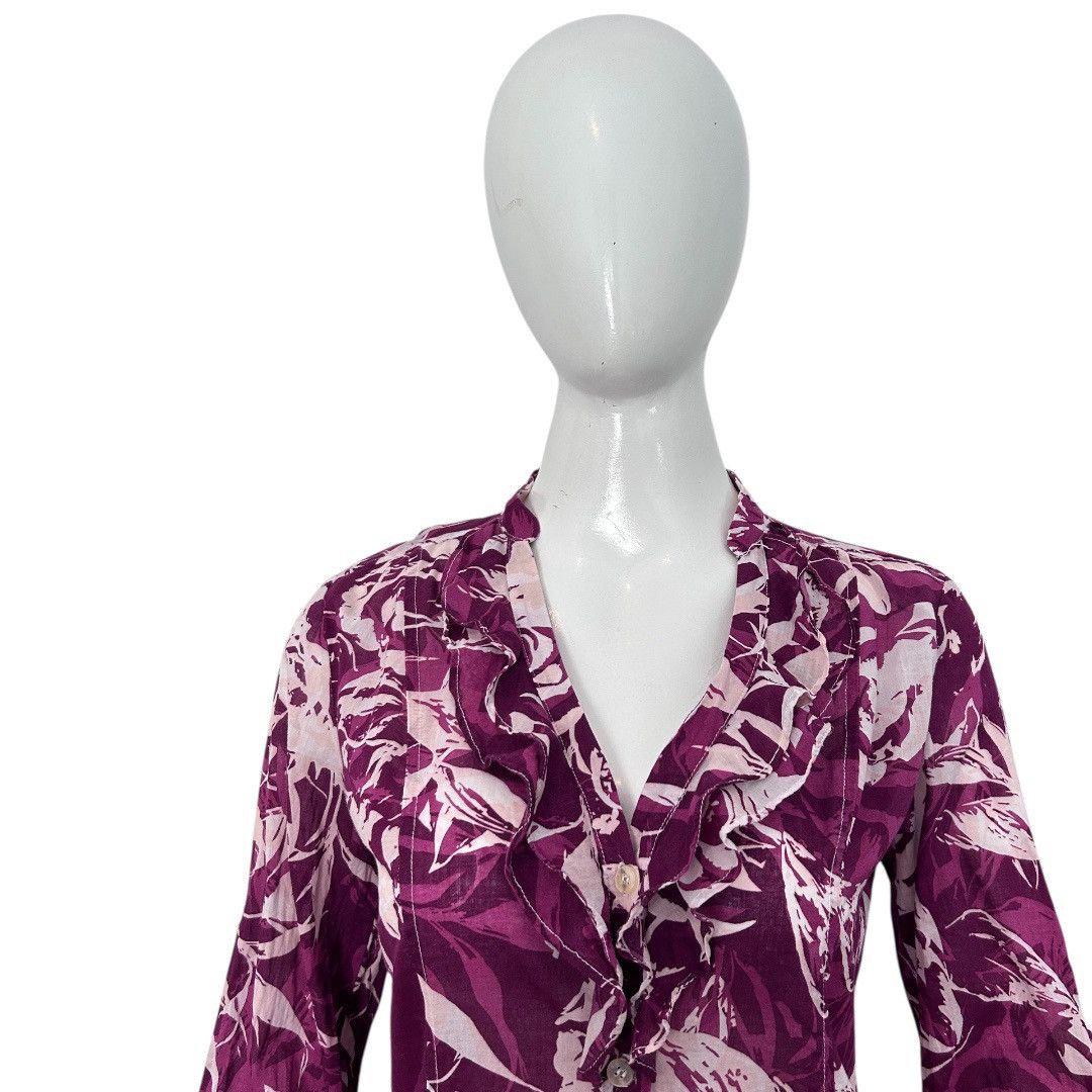 Vintage Vintage Y2k New York & Company Ruffle Button Up Shirt Size M / US 6-8 / IT 42-44 - 3 Thumbnail