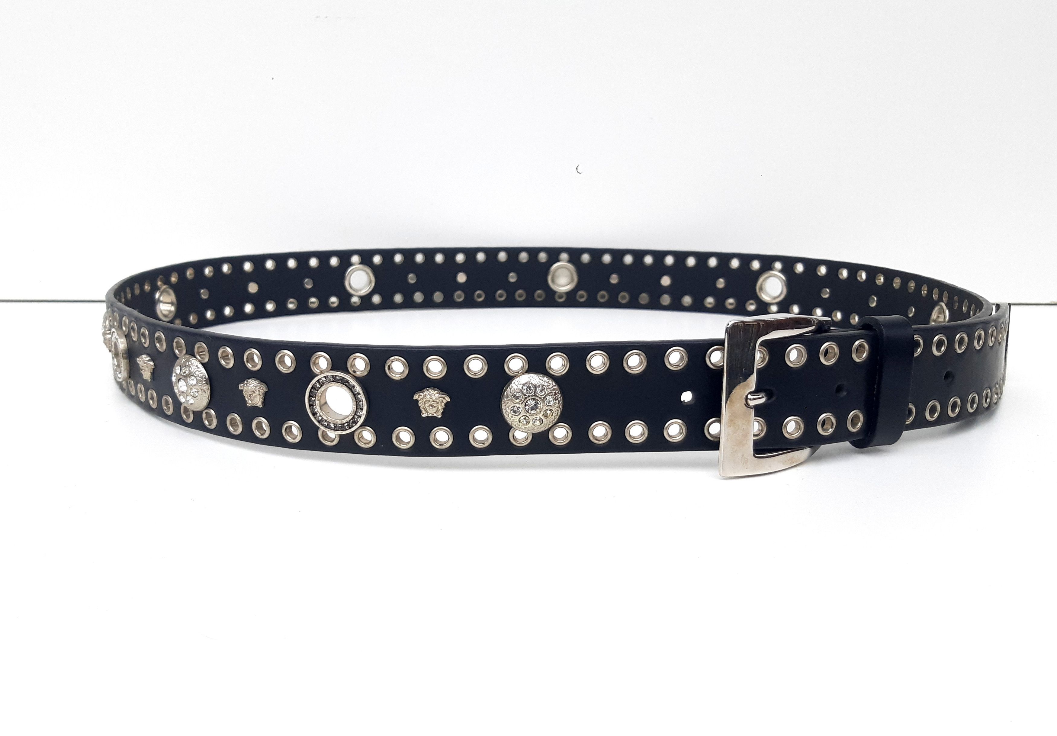 Versace Vintage VERSACE Italy 105/42 Men Belt Black Leather NEW Size 42 - 9 Thumbnail