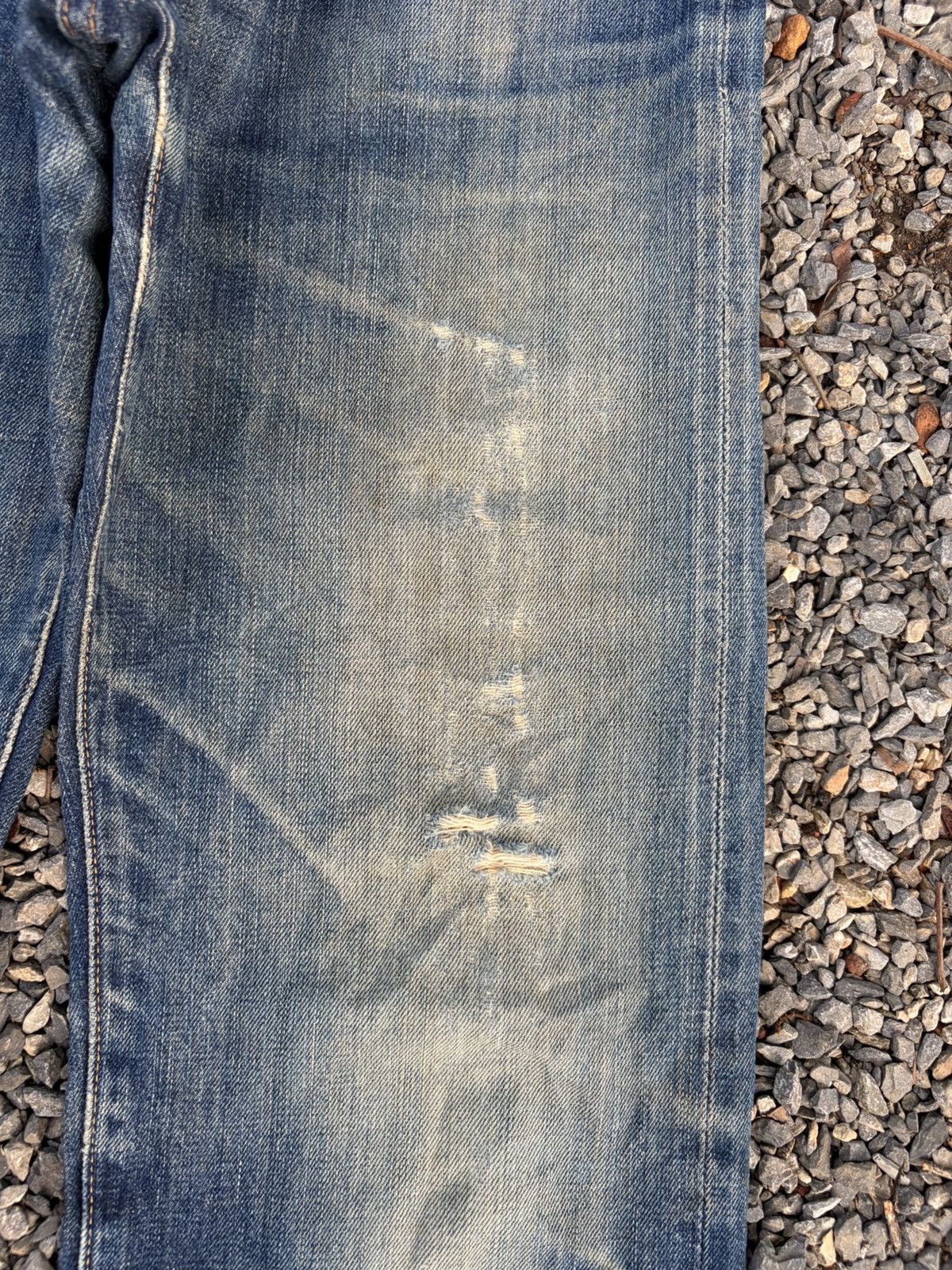 Kapital VINTAGE LEVIS 502 BIG E SELVEDGE RUSTY DISTRESSED DENIM Size US 30 / EU 46 - 24 Thumbnail