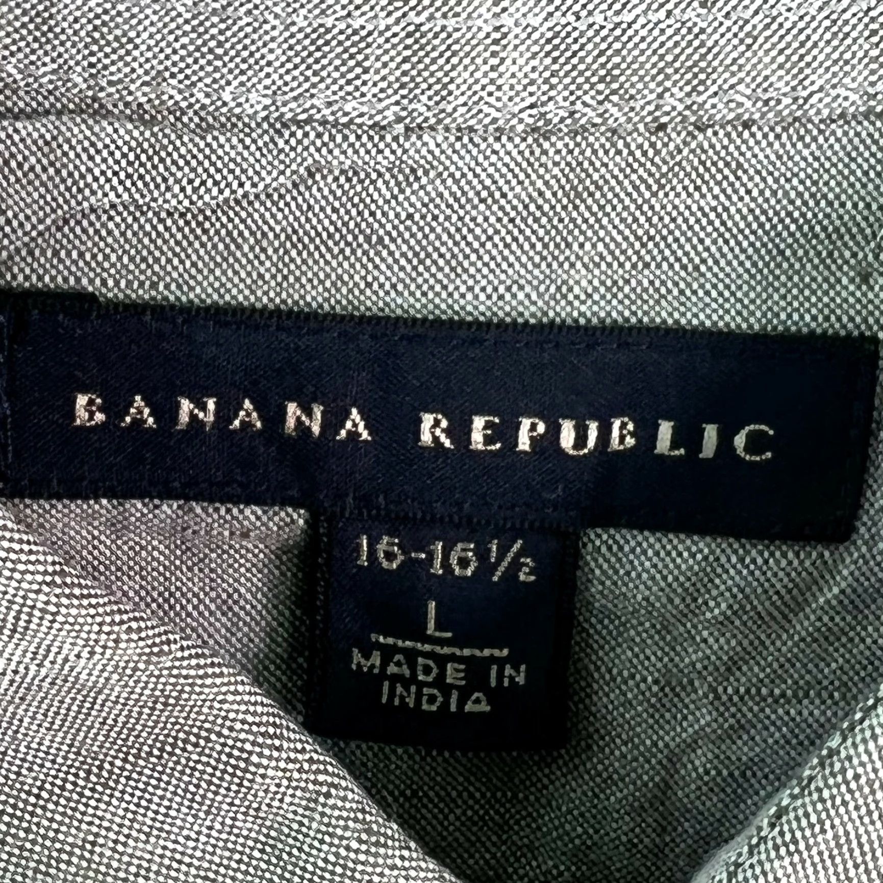 Banana Republic Banana Republic Mens Button-Up Gray Shirt Size Large 16-16 1/2 Regular Fit Long Sleeve Cotton Blend Casual Formal Shirt Mens Size US L / EU 52-54 / 3 - 5 Thumbnail
