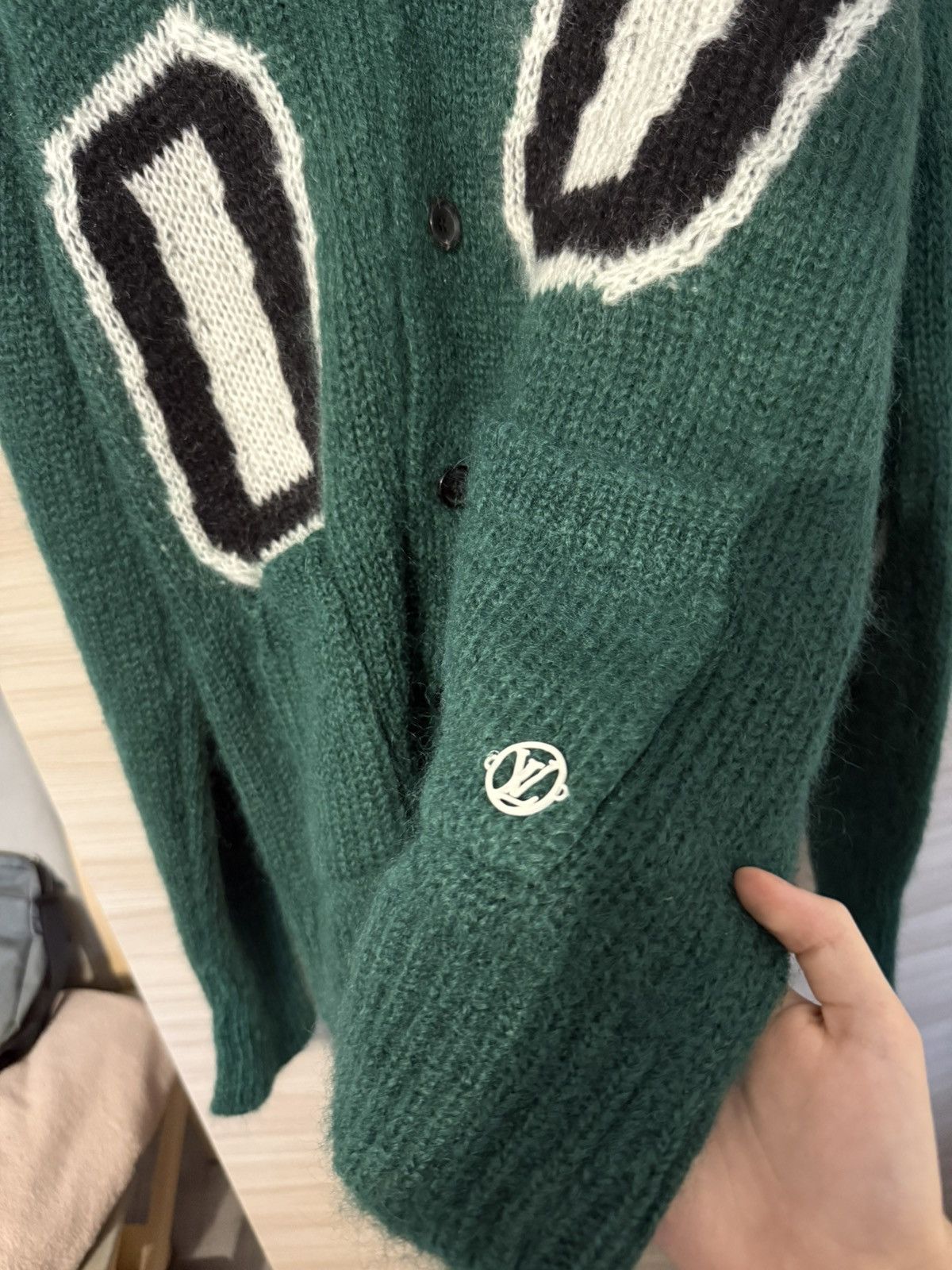 Louis Vuitton Louis Vuitton Green Mohair Knit Cardigan Sweater Season 2022 Size US S / EU 44-46 / 1 - 2 Thumbnail