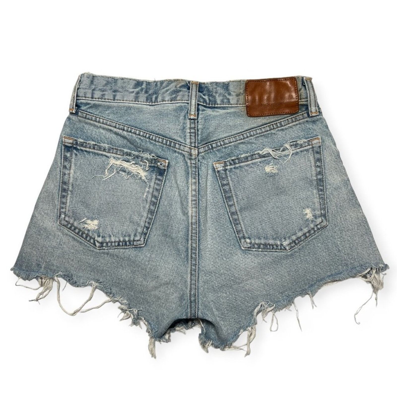 Moussy Vintage Denim Jean Shorts SIZE 26 Destroyed Japan