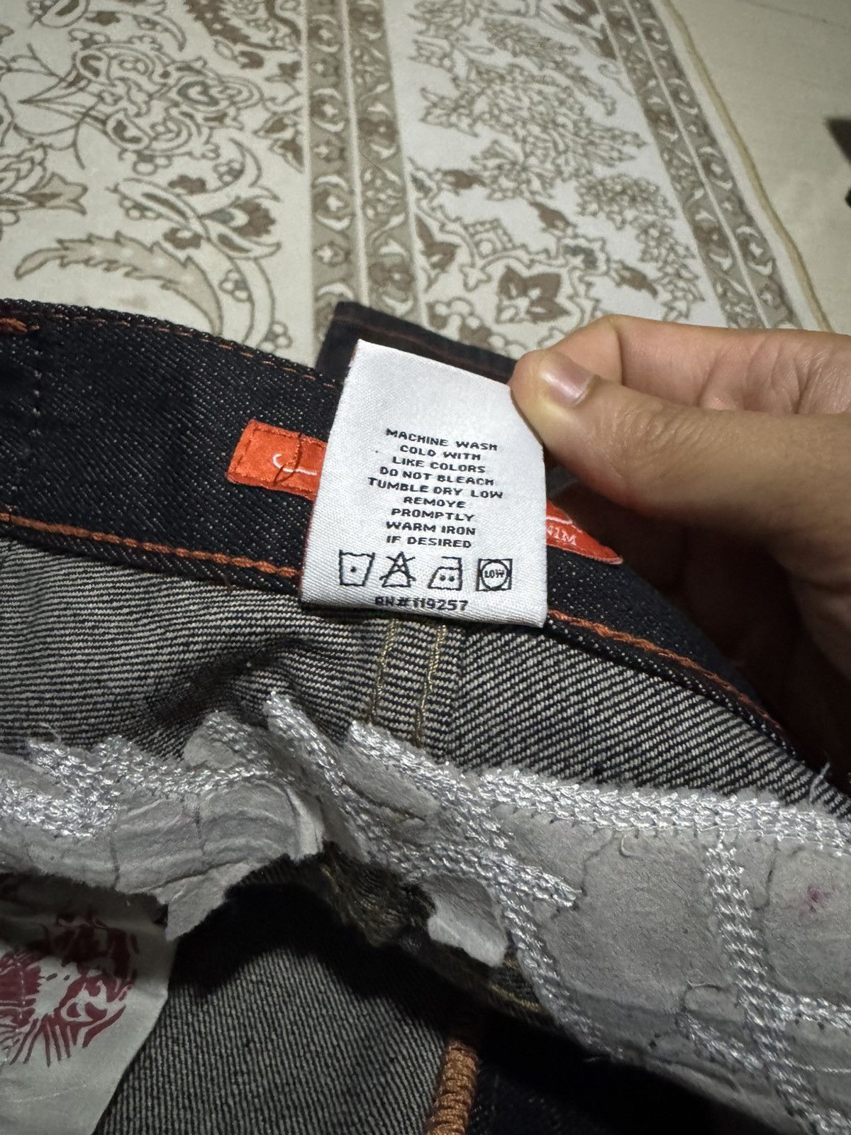 Ed Hardy Vtg “Death Of Glory” Ed Hardy Embroidery Short Denim Jeans Size US 37 - 8 Thumbnail