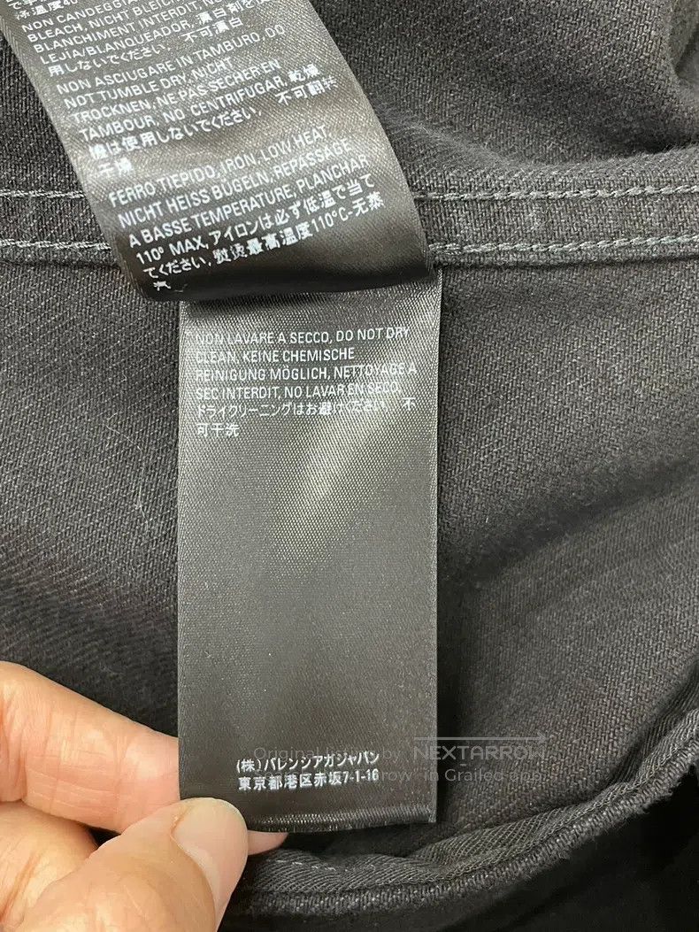Balenciaga Balenciaga Black and gray denim jacket with large rhinesto Size XXS / US 00 / IT 34 - 7 Thumbnail