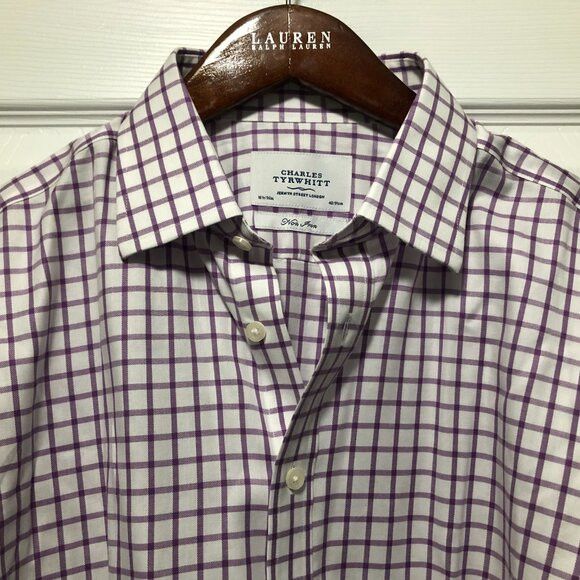 Charles Tyrwhitt CHARLES TYRWHITT MEN'S NEW COTTON DRESS SHIRT SIZE: 16.5/36 Size US L / EU 52-54 / 3 - 3 Thumbnail