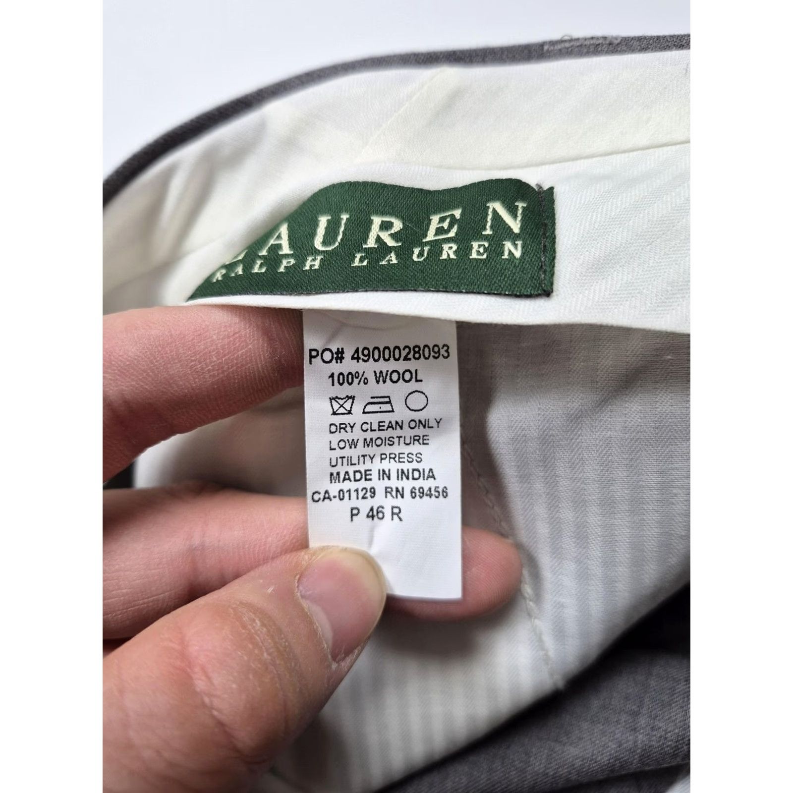 Ralph Lauren VTG Lauren Ralph Lauren Dress Pants Men 46x36 Gray Wool Pleated Unhemmed NWT Size US 30 / EU 46 - 3 Thumbnail