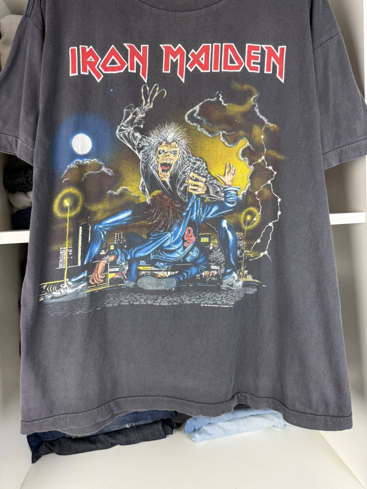 Band Tees Vintage Iron Maiden No Prayer On The Road Tour 1990 T-Shirt Size US L / EU 52-54 / 3 - 13 Thumbnail