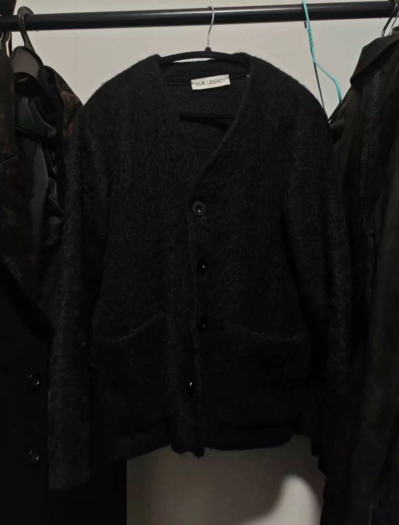 Our Legacy our legacy Black horsehair cardigan Size US S / EU 44-46 / 1 - 1 Thumbnail