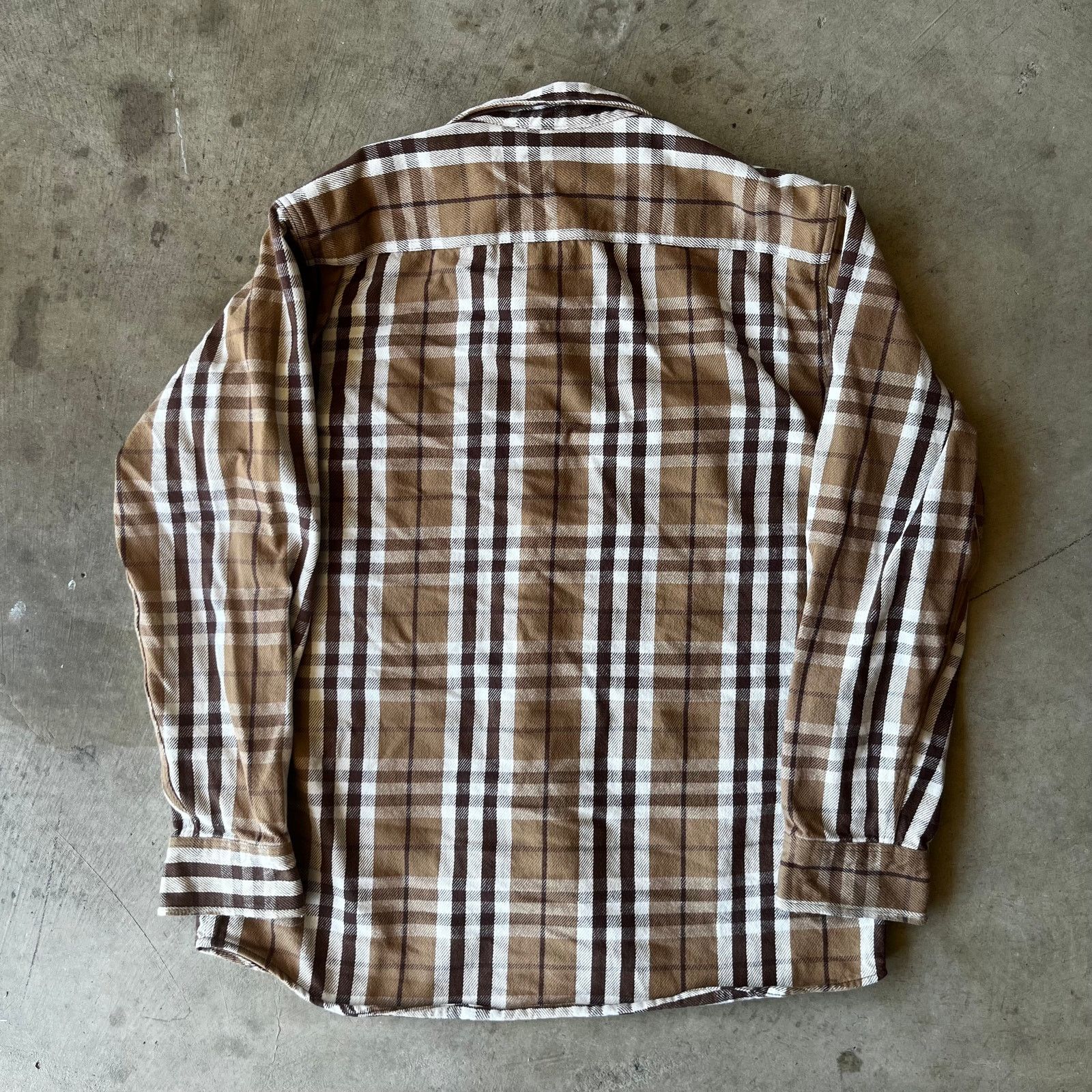 Vintage VINTAGE FIELD STREAM FLANNEL JACKET SHIRT BROWN 80S LARGE Size US L / EU 52-54 / 3 - 2 Thumbnail
