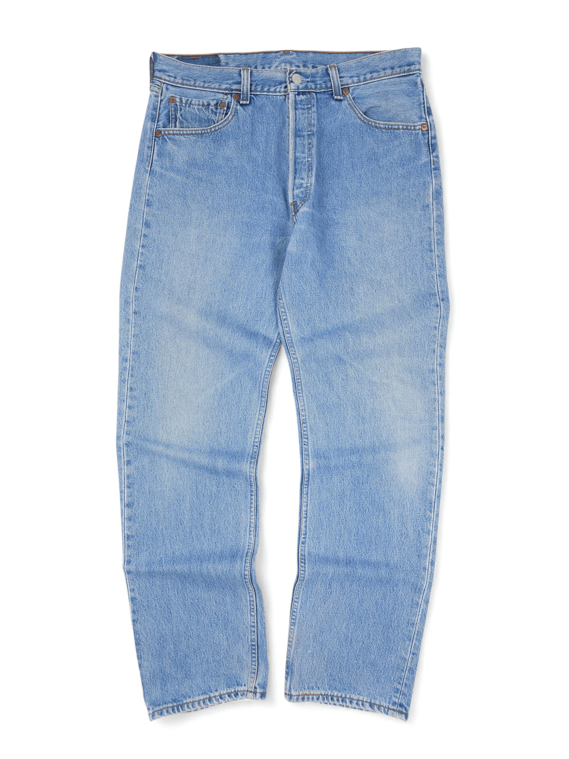 Levi's 💎 34/32 90's Levi's 501 Straight Regular Washed Jeans Y2K Size US 34 / EU 50 - 1 Thumbnail