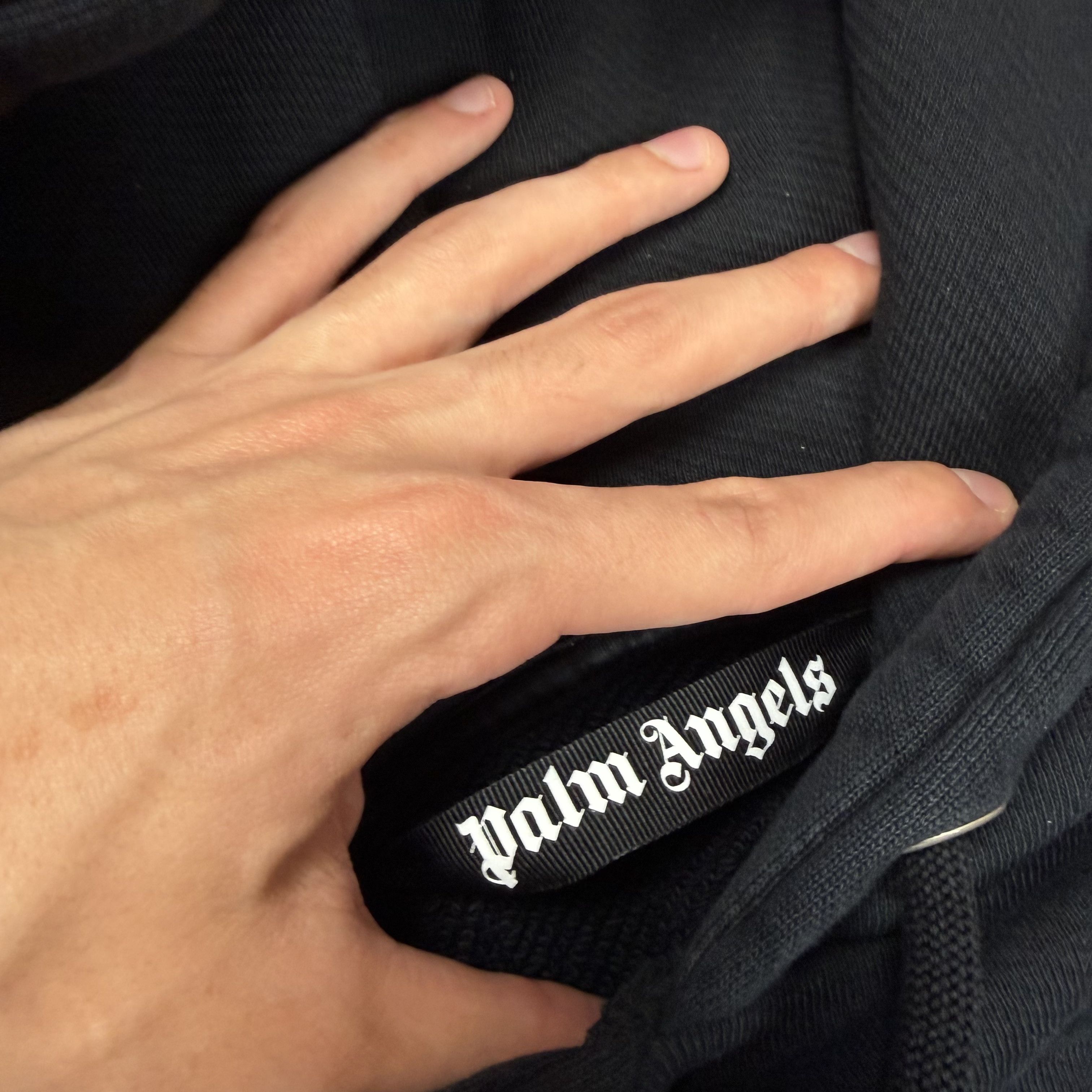 Palm Angels PALM ANGELS WHITE HOODIE FRONT AND BACK LOGO GLOW Size US XL / EU 56 / 4 - 5 Thumbnail