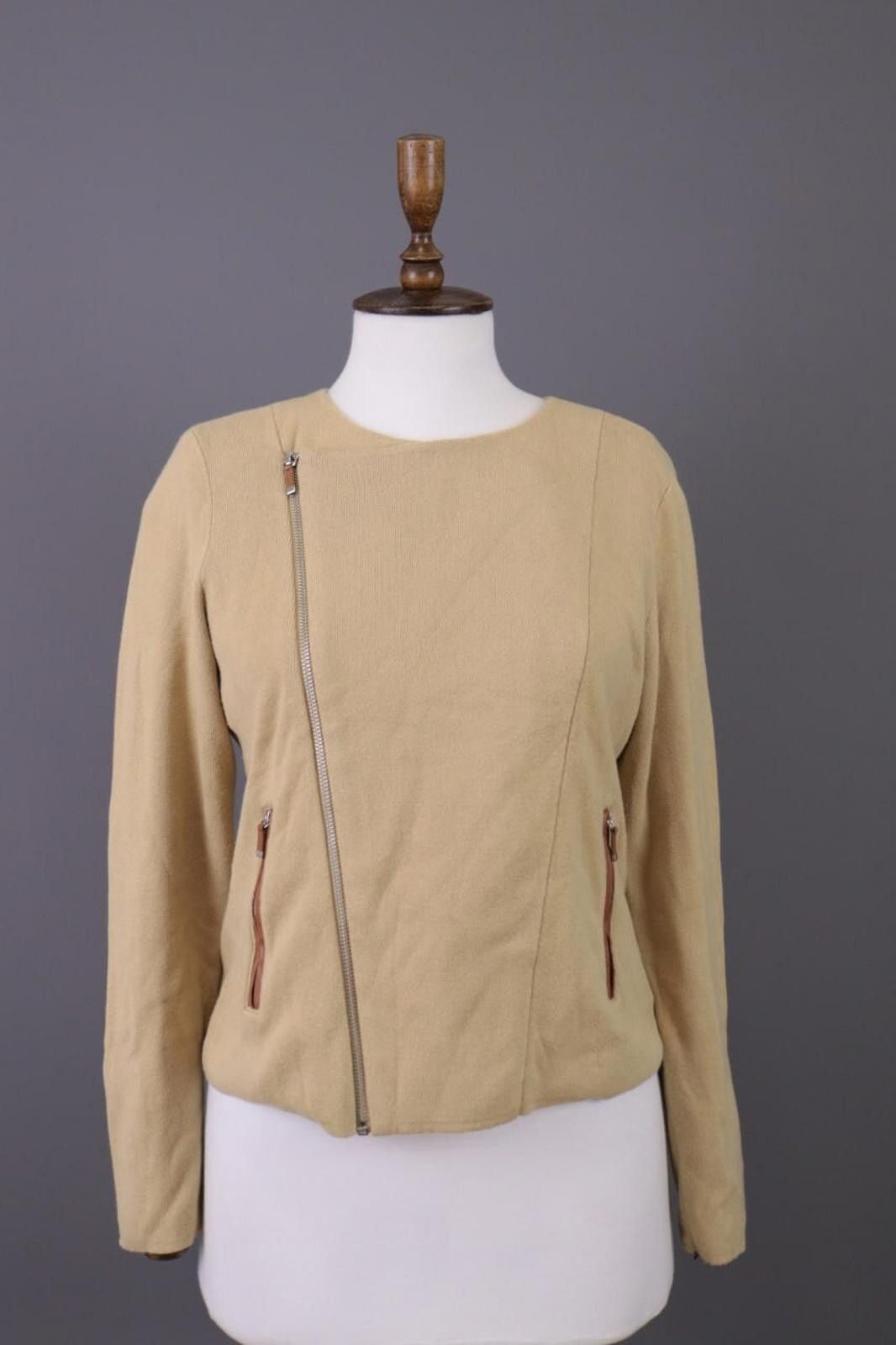 Lauren Ralph Lauren Lauren Ralph Lauren Beige Zip Knit Track Jacket Size M Size M / US 6-8 / IT 42-44 - 1 Thumbnail