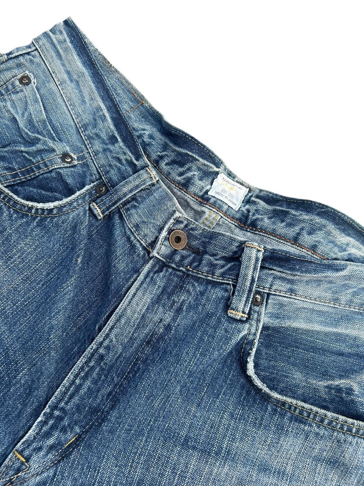 Edwin VINTAGE EDWIN 505Z SELVEDGE DISTRESSED DENIM JEANS Size US 36 / EU 52 - 4 Thumbnail