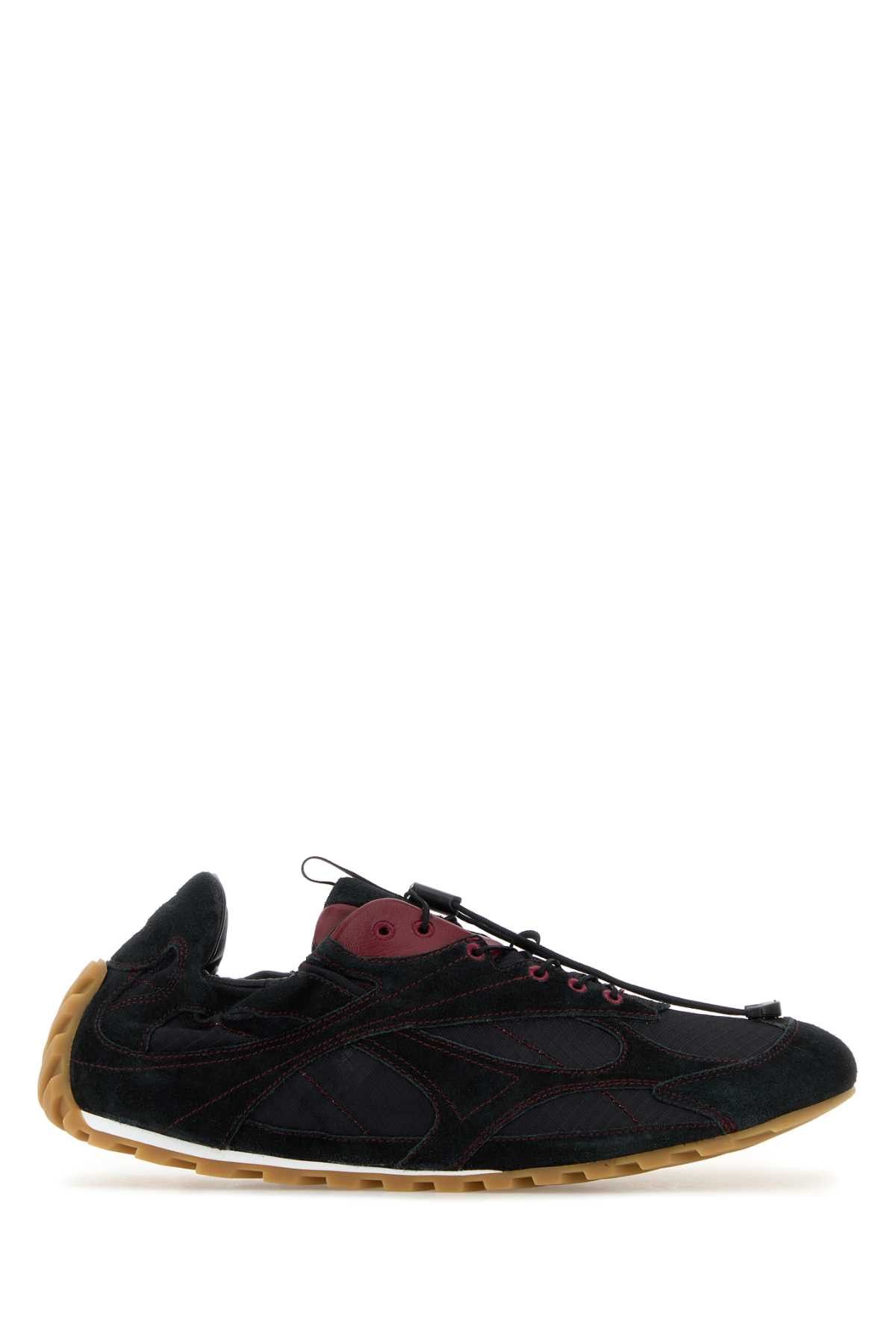 Bottega Veneta Black Fabric And Suede Orbit Flash Sneakers Size US 12 / EU 45 - 1 Thumbnail