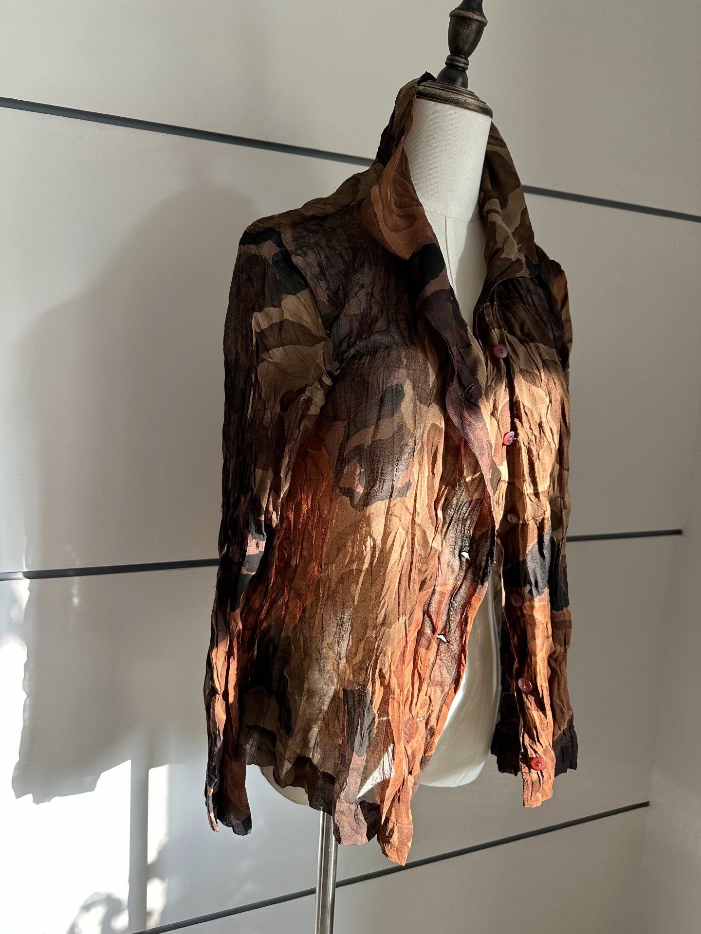 Other ISSEY MIYAKE Early-leaf cotton shirt jacket| Size L / US 10 / IT 46 - 1 Thumbnail