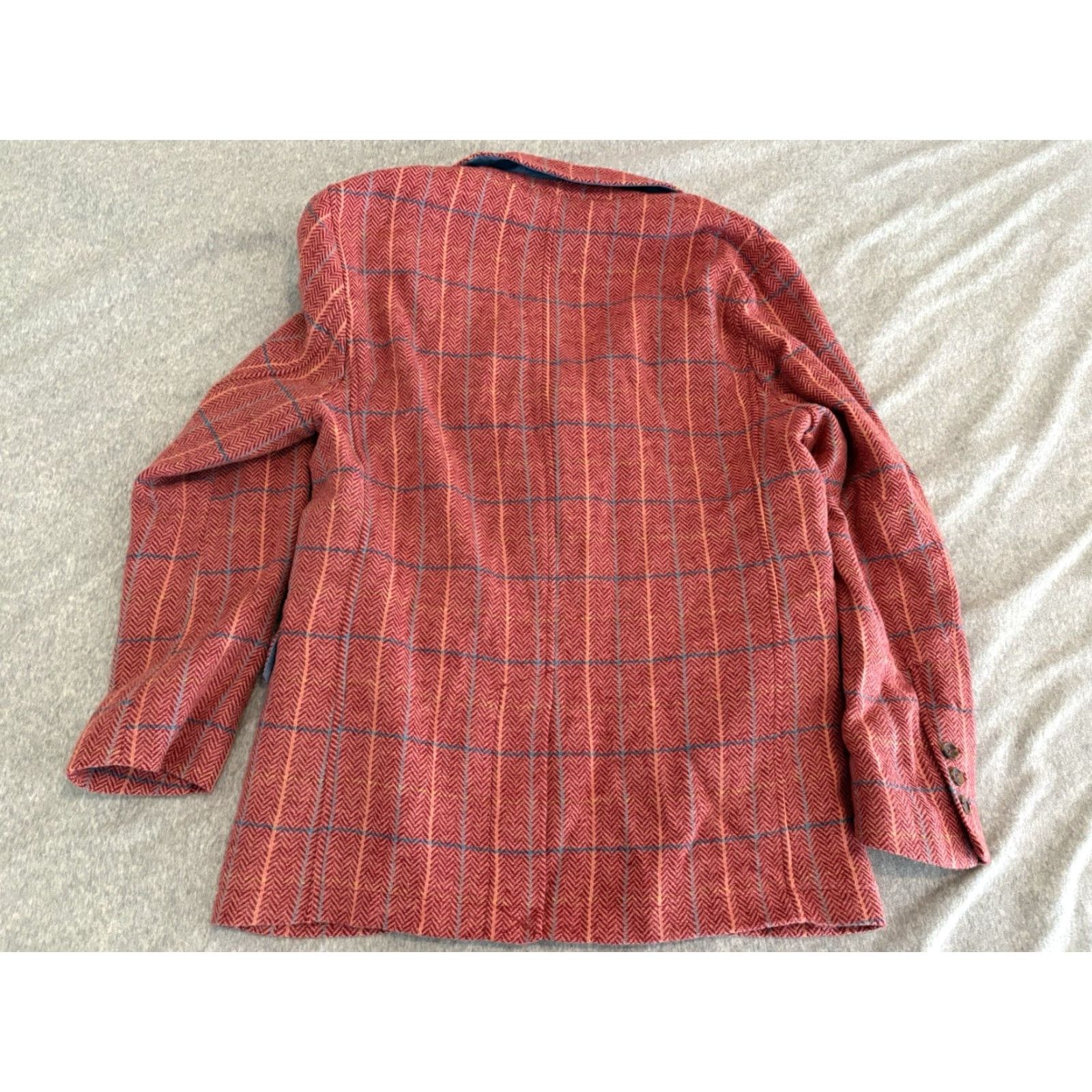 The Territory Ahead The Territory Ahead Sport Coat Blazer Jacket Red Check Wool Blend Mens M Size 40R - 6 Thumbnail