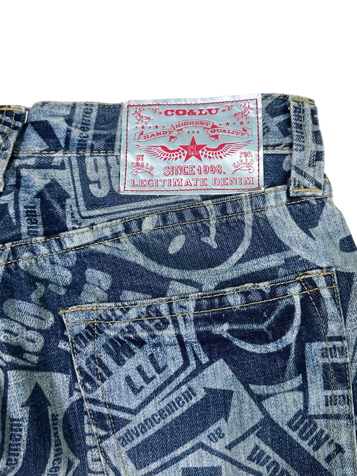 Japanese Brand CO&LU PRINTED DENIM JEANS Size US 32 / EU 48 - 5 Thumbnail
