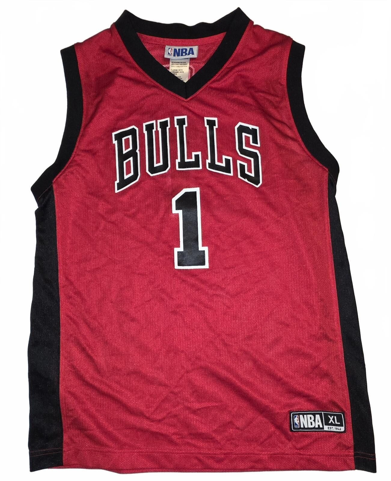 NBA Chicago Bulls #1 Rose Basketball Jersey XL Size ONE SIZE - 1 Thumbnail