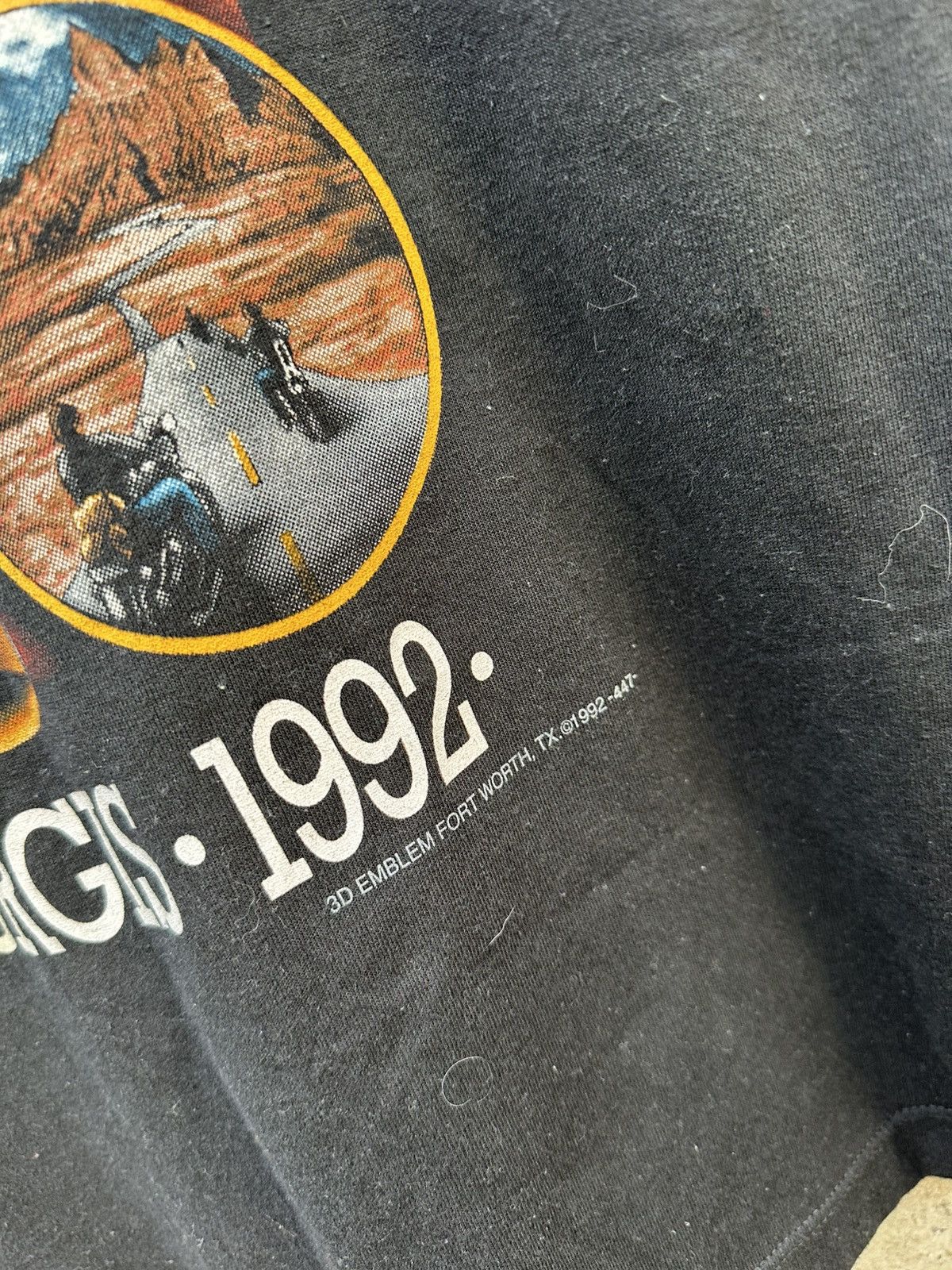 Harley Davidson × Vintage 1992 vintage 3D emblem Harley Davidson Sturgis Black Hills Rally Tee Size US XL / EU 56 / 4 - 4 Thumbnail