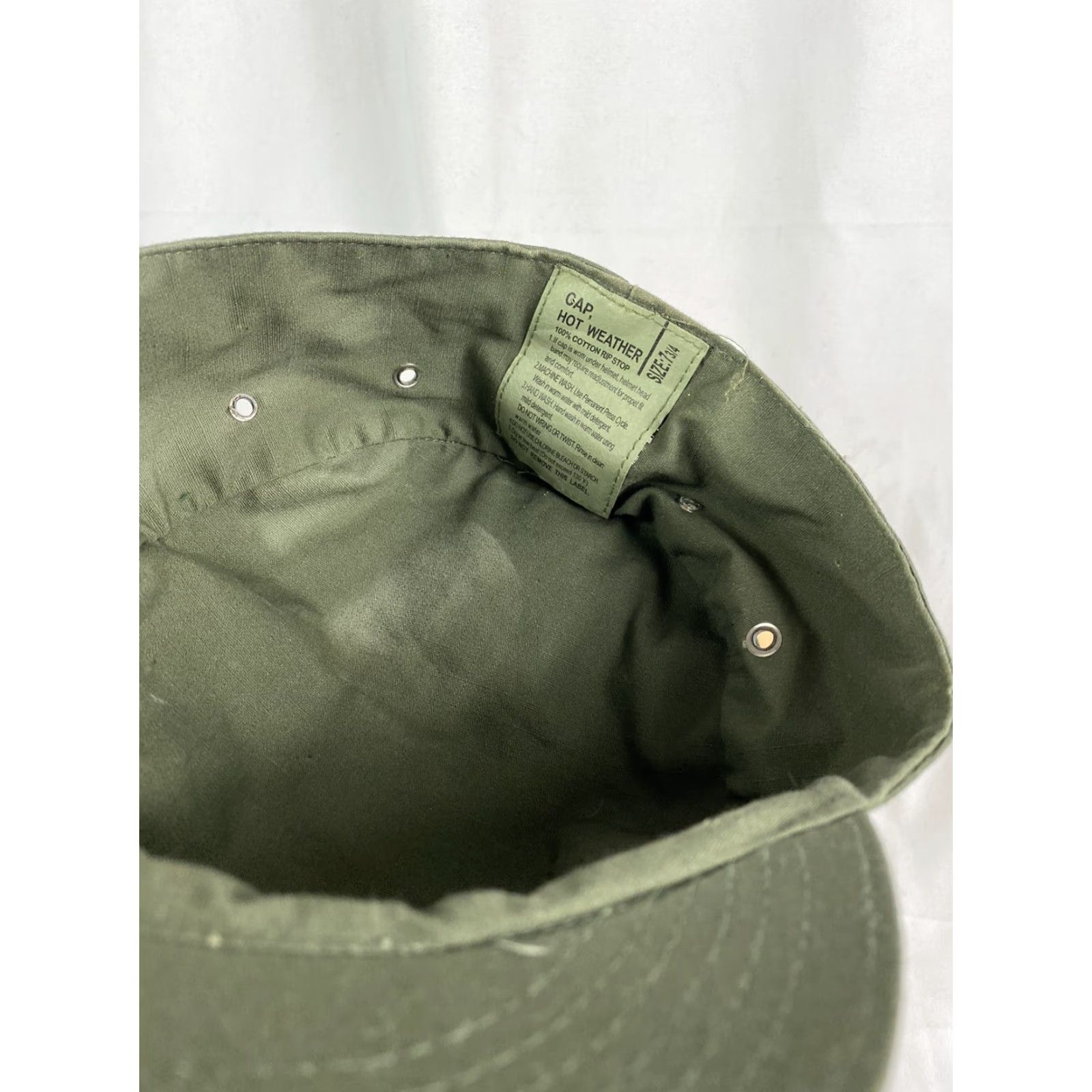 Vintage VINTAGE HaT Ripstop Vietnam War Veteran Cap Hat Size 7 3/4 Green Baseball Cap Men 7 3/4 Mens Size ONE SIZE - 2 Thumbnail
