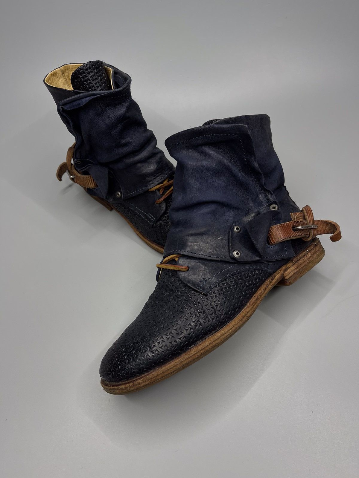 Japanese Brand × Vintage A.S 98 Boots Leather Style Rick Owens Size US 6 / EU 39 - 1 Thumbnail