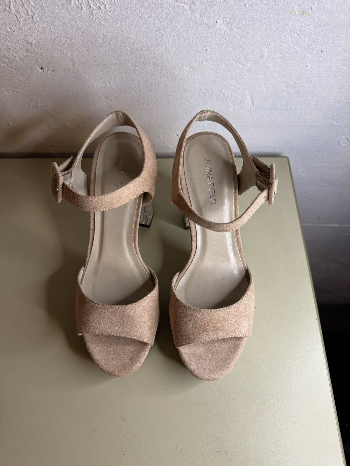 Other Anna Field Glitter Beige Heels Size US 5 / IT 35 - 3 Thumbnail