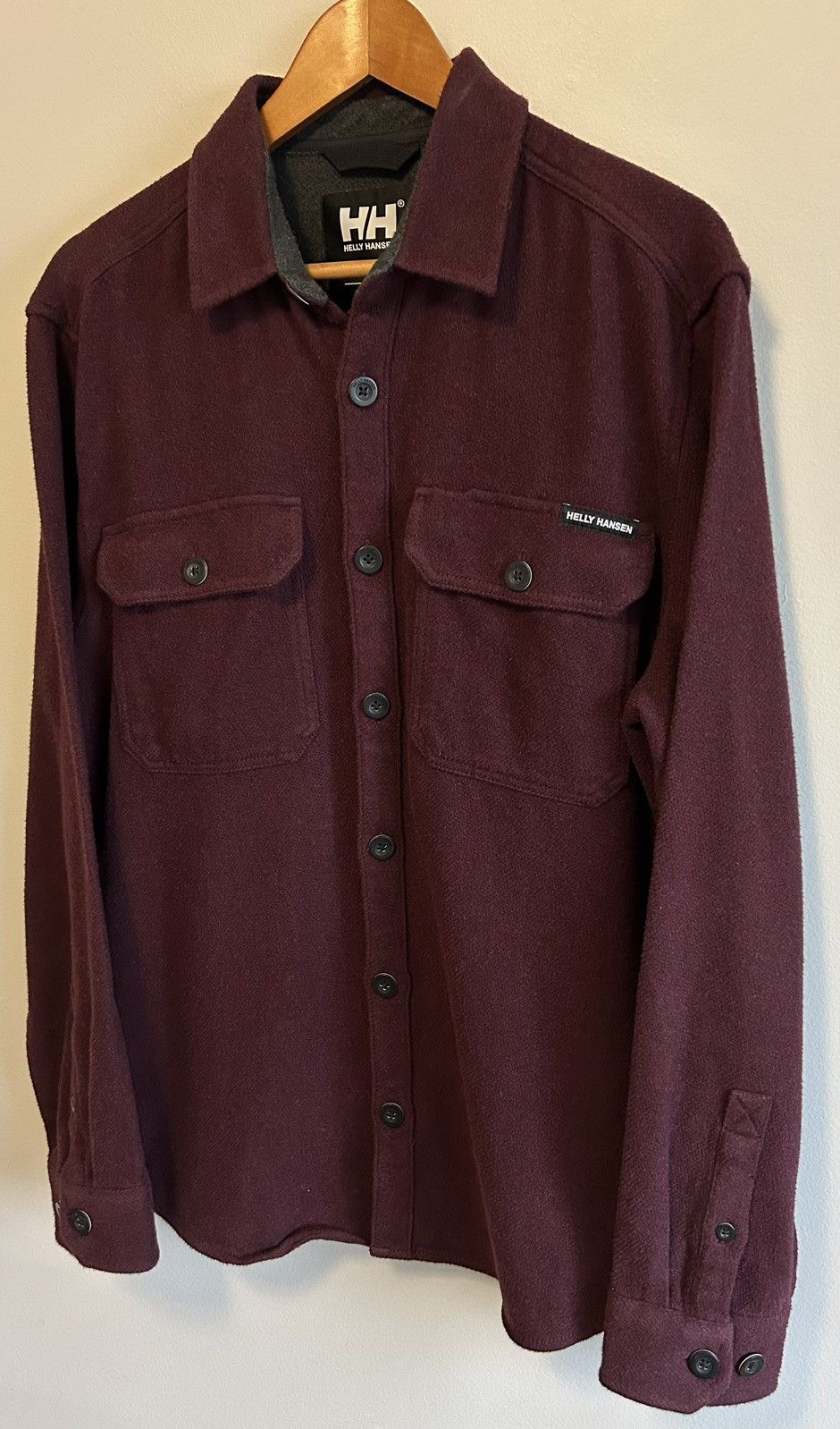 Helly Hansen Helly Hansen Burgundy Button Up Flannel Long Sleeve Shirt Size US L / EU 52-54 / 3 - 3 Thumbnail