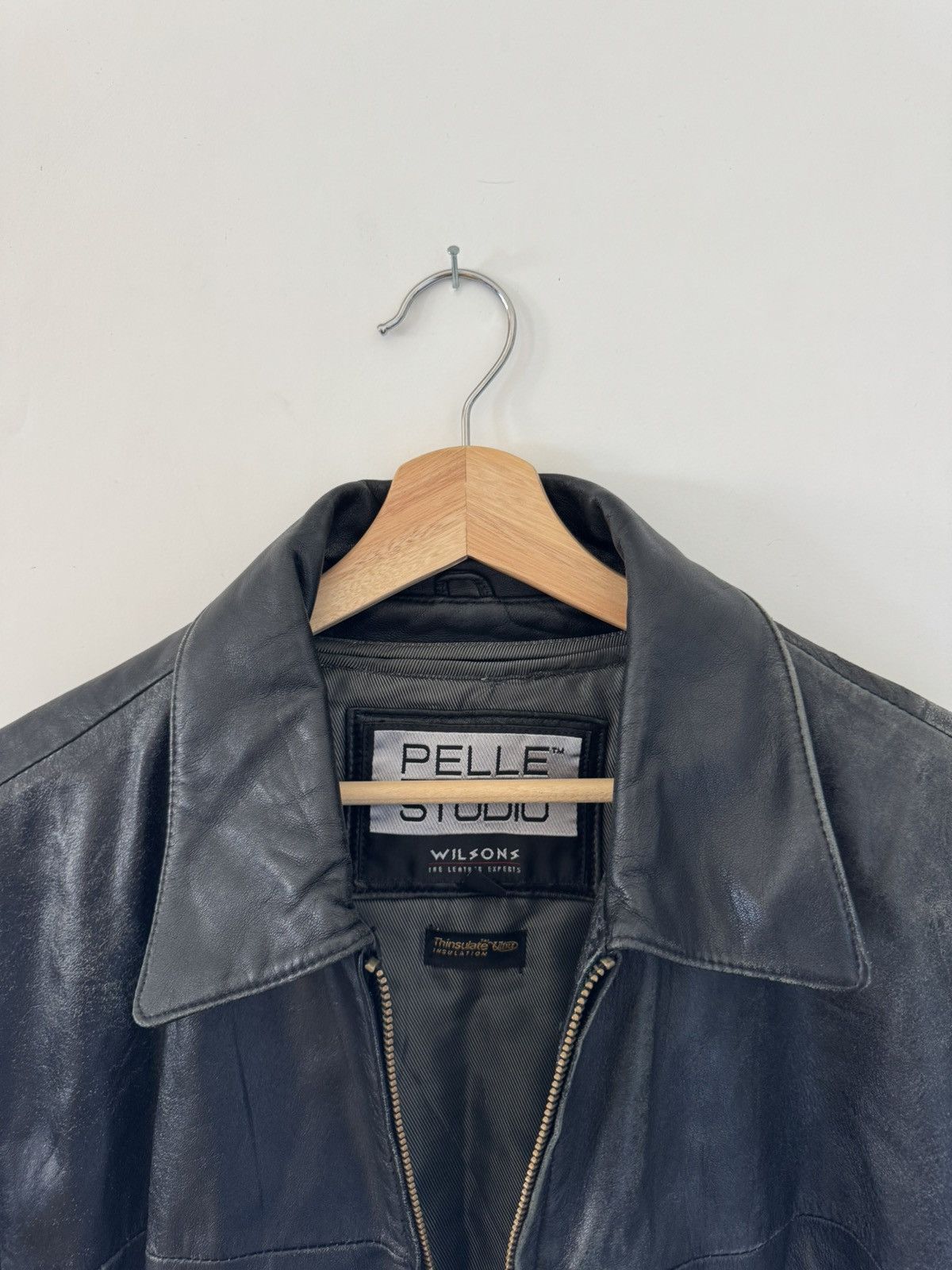Wilsons Leather Pelle Wilsons Vintage Leather Distressed Jacket Size US L / EU 52-54 / 3 - 2 Thumbnail