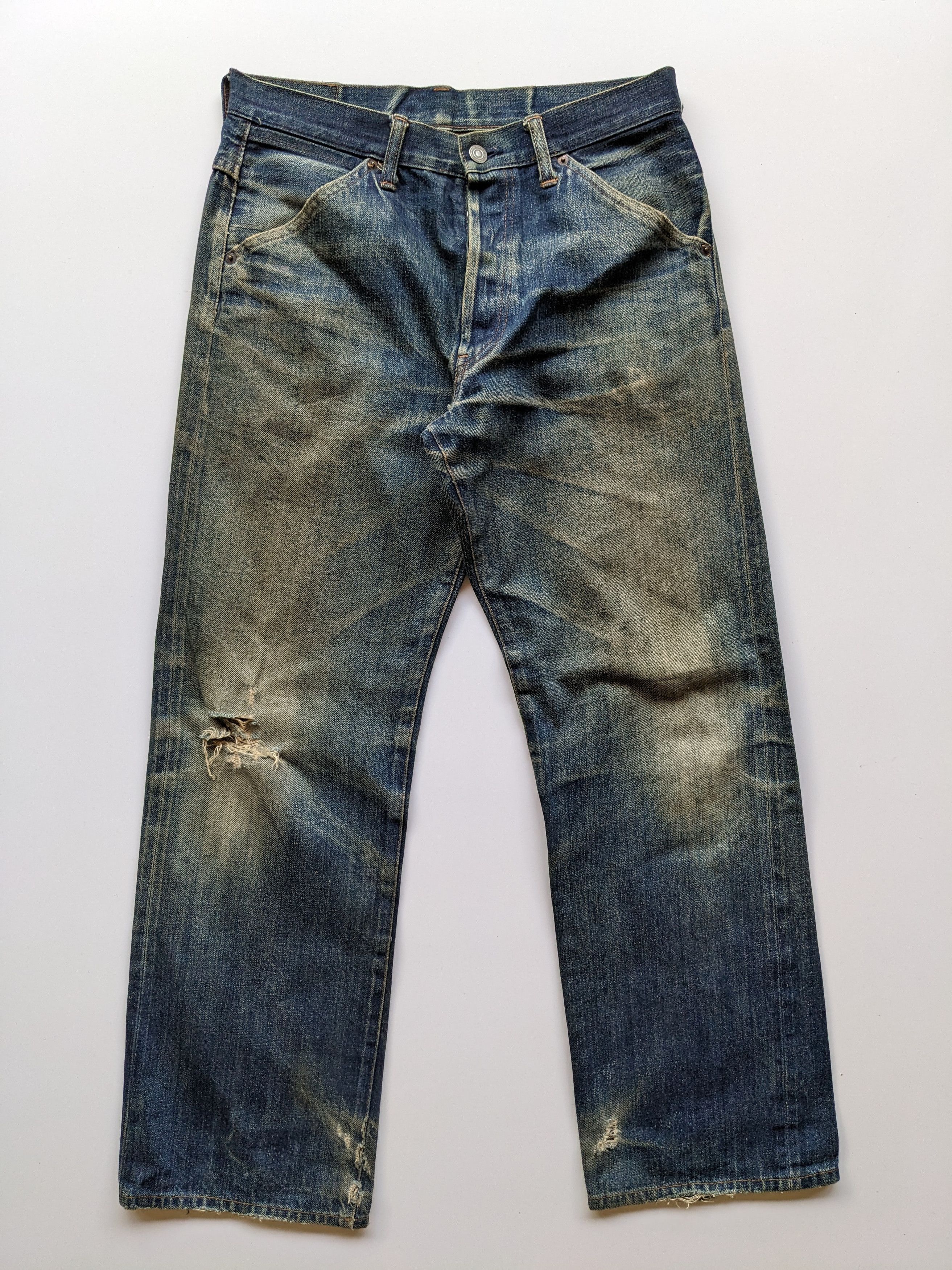 If Six Was Nine × Japanese Brand Vintage 1997 Virus denim mud wash selvedge Size US 31 - 1 Thumbnail