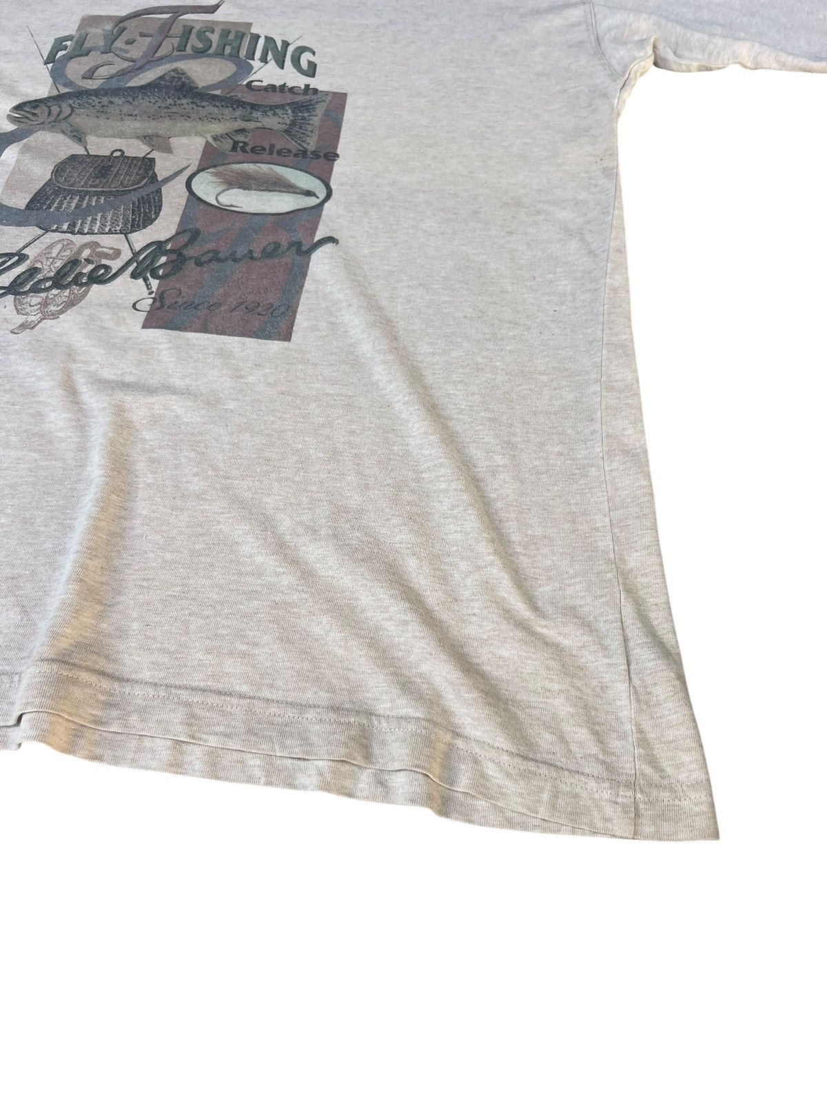 Eddie Bauer × Vintage Vintage 90s Eddie Bauer Fly Fishing t shirt Size US XL / EU 56 / 4 - 13 Thumbnail