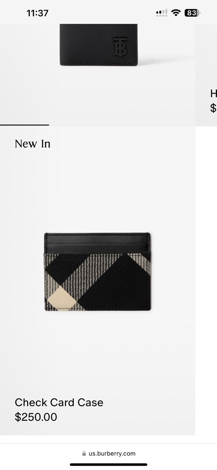 Burberry Burberry Check Card Case Size ONE SIZE - 3 Thumbnail