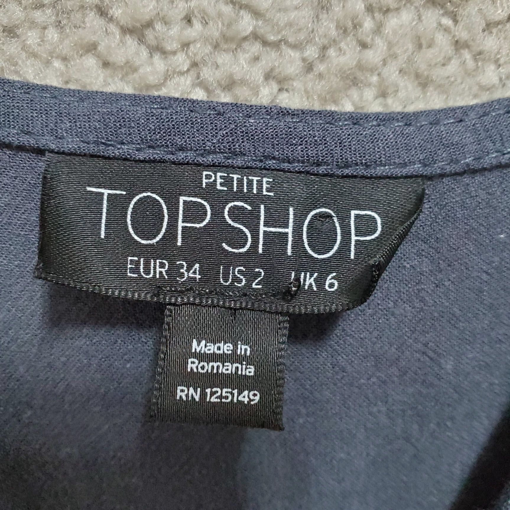 Topshop Topshop Blouse Top Womens Petite Gray Viscose Knotted Front Sleeveless Casual Modern 2P Womens Size XS / US 0-2 / IT 36-38 - 4 Thumbnail