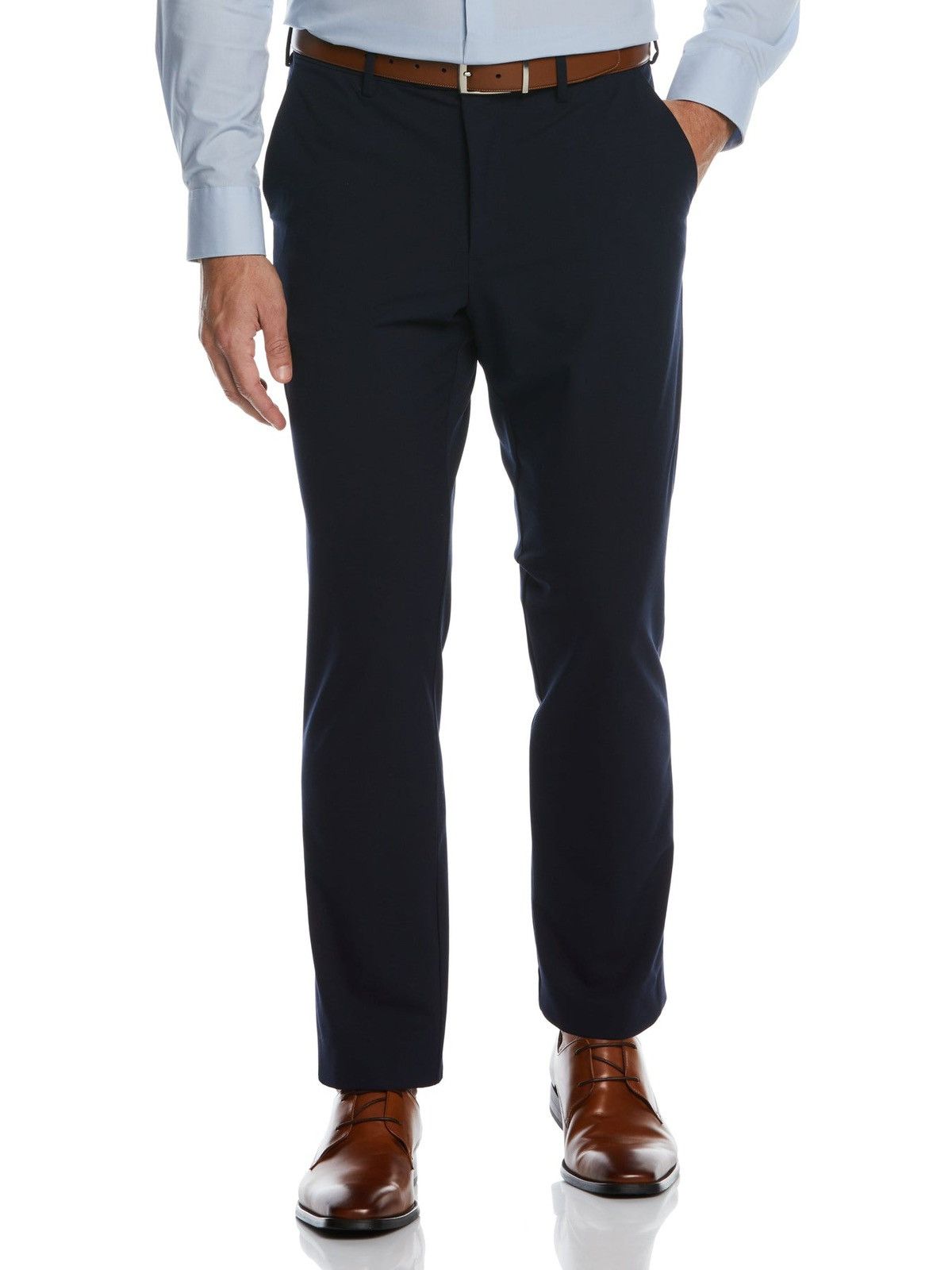 Perry Ellis Perry Ellis Textured Slim Casual Trouser Pants Navy 36x32 Size US 36 / EU 52 - 1 Thumbnail